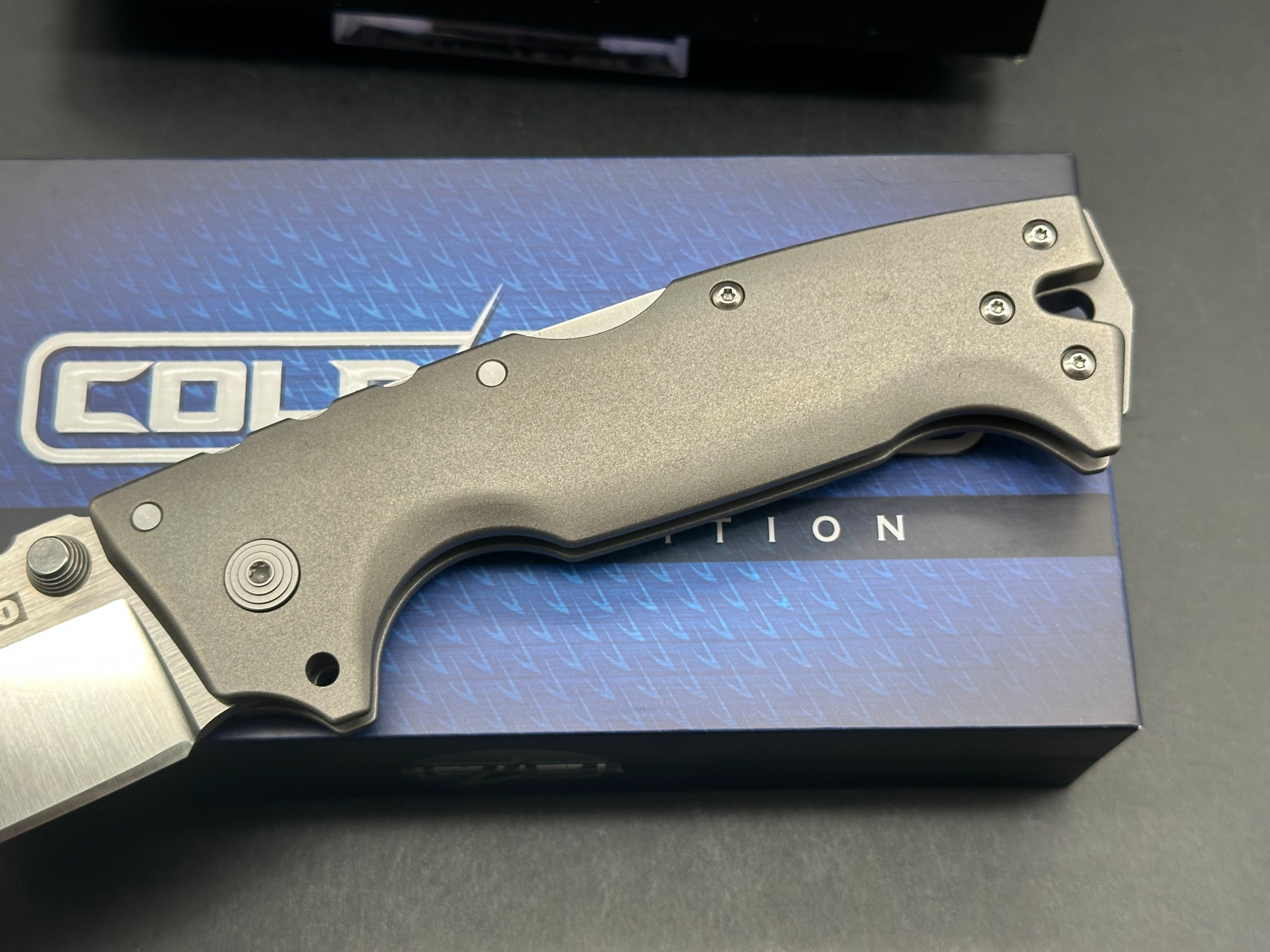 Cold Steel AD-10 Limited Edition Titanium Folding Knife - CPM 3V Satin Blade for Outdoor Camping, Hunting & Survival Gear