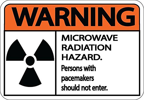 Graphical Warehouse Warning Microwave Radiation Hazard Floor Sign - 34