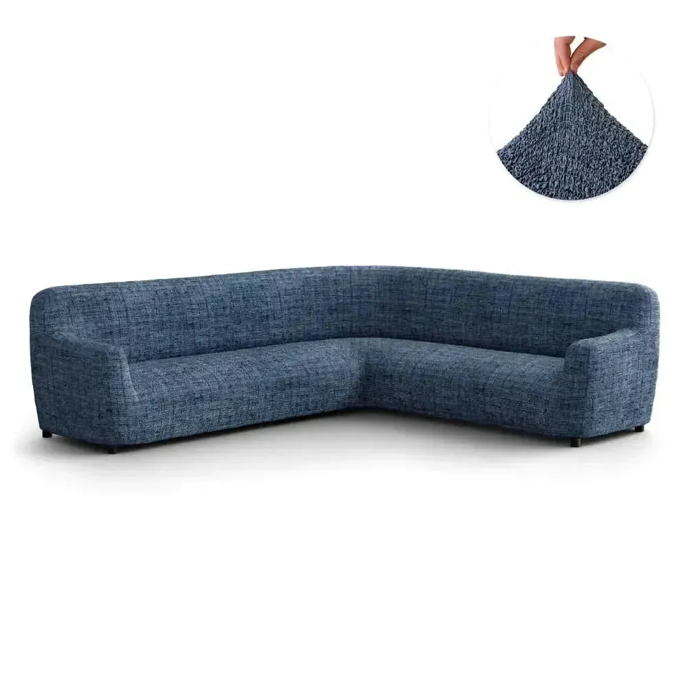 Corner Sofa Slipcover - Microfiber Printed Stretchable Furniture Protector for Living Room, Bedroom | Easy Fit, Washable Sofa Cover for Sectional Couches