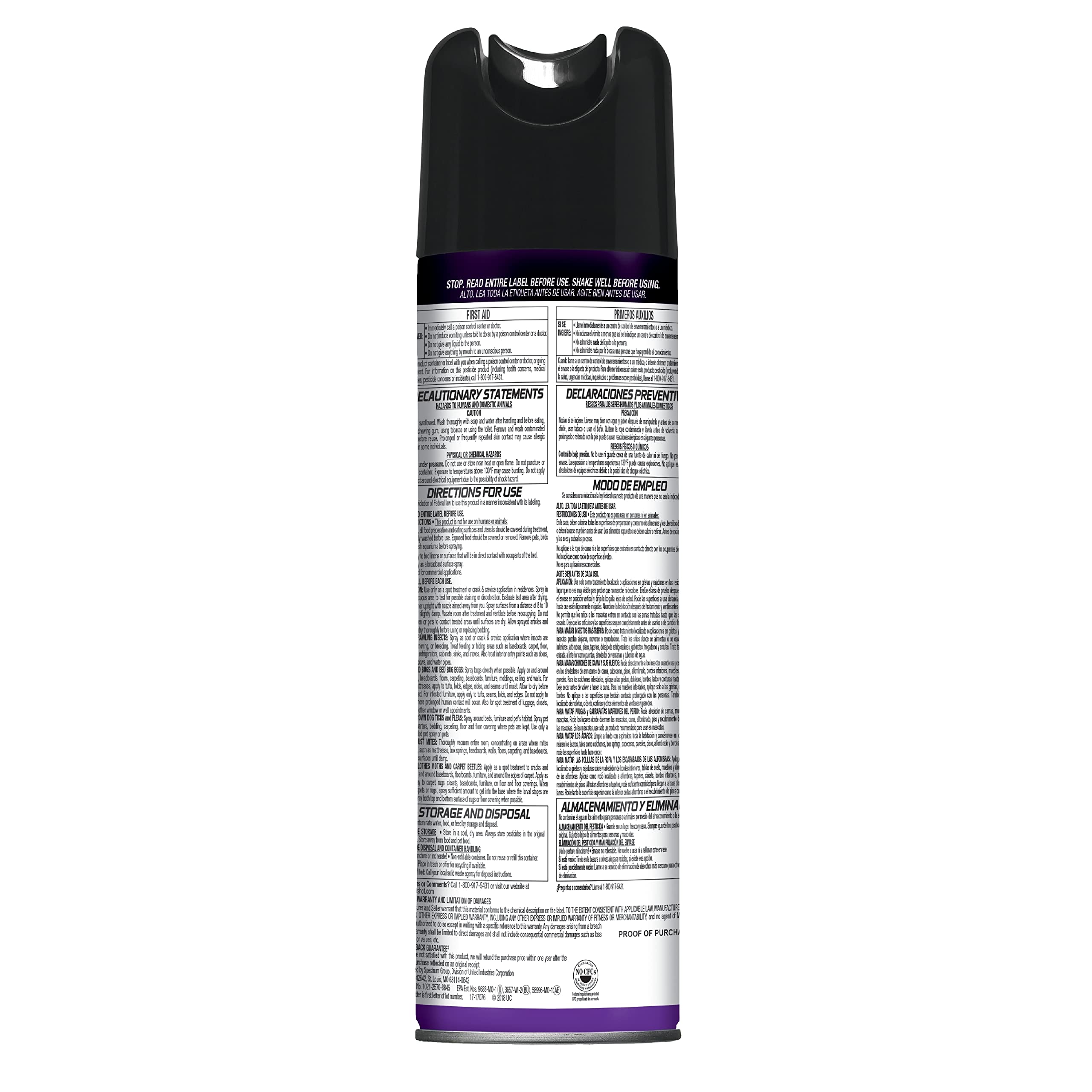 Hot Shot Bed Bug Killer Aerosol Spray - 12 Pack Case | Fast-Acting Insecticide for Mattresses, Furniture & Travel | Kills Bed Bugs & Eggs on Contact | Home, Hotel & Apartment Use