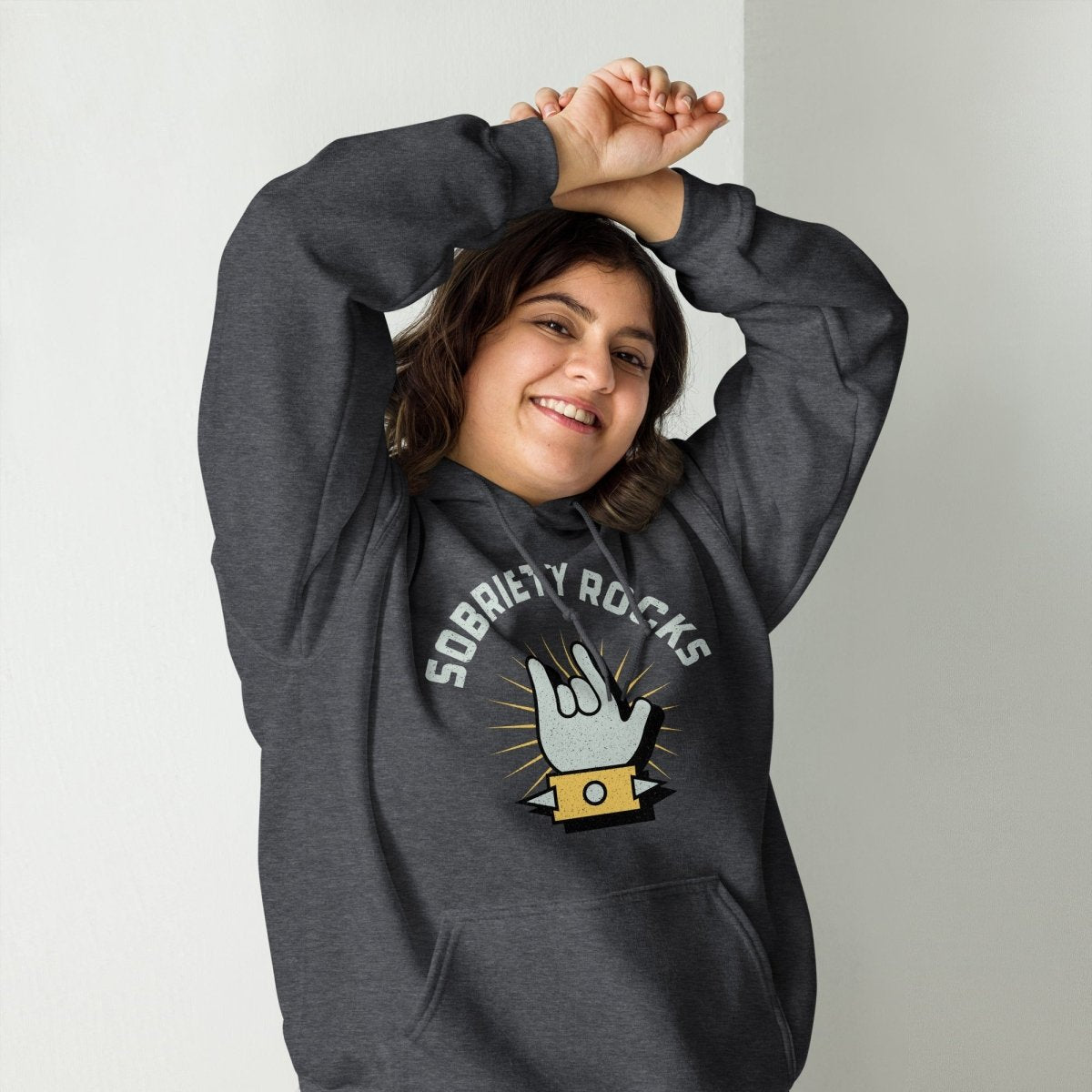 Sobriety Rocks Unisex Hoodie - Comfortable & Stylish Pullover Sweatshirt for Men & Women | Perfect for Sober Living, Recovery Support & Casual Wear