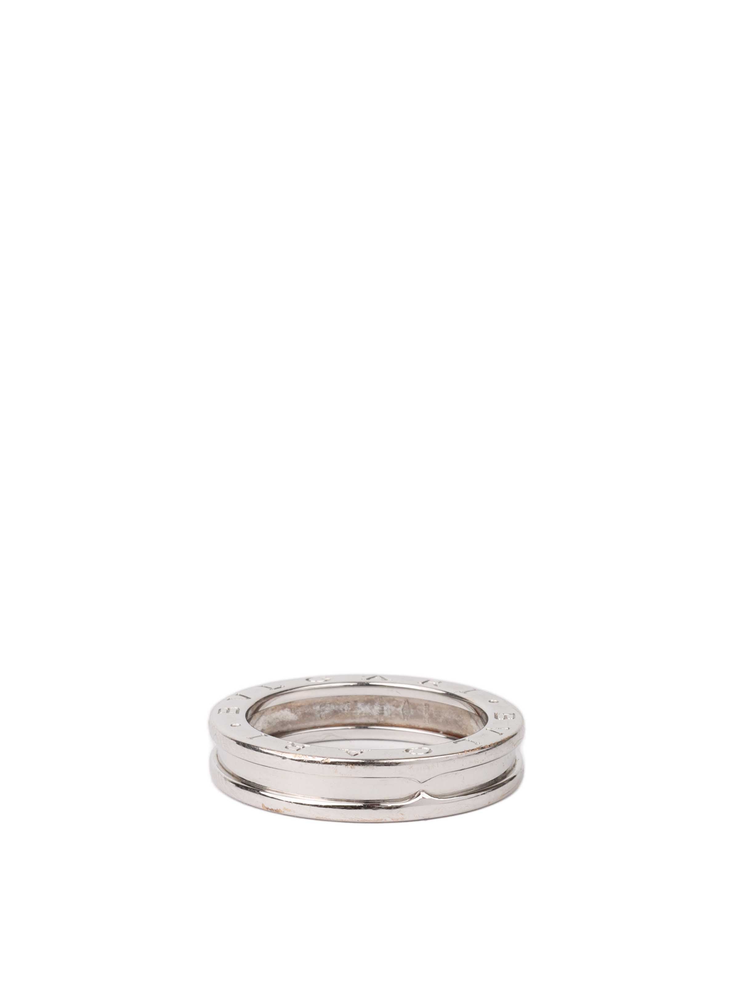 Bvlgari B Zero1 One Band Ring in 18k White Gold - Luxury Jewelry for Women, Elegant Wedding & Engagement Ring, Perfect Gift for Anniversaries & Special Occasions