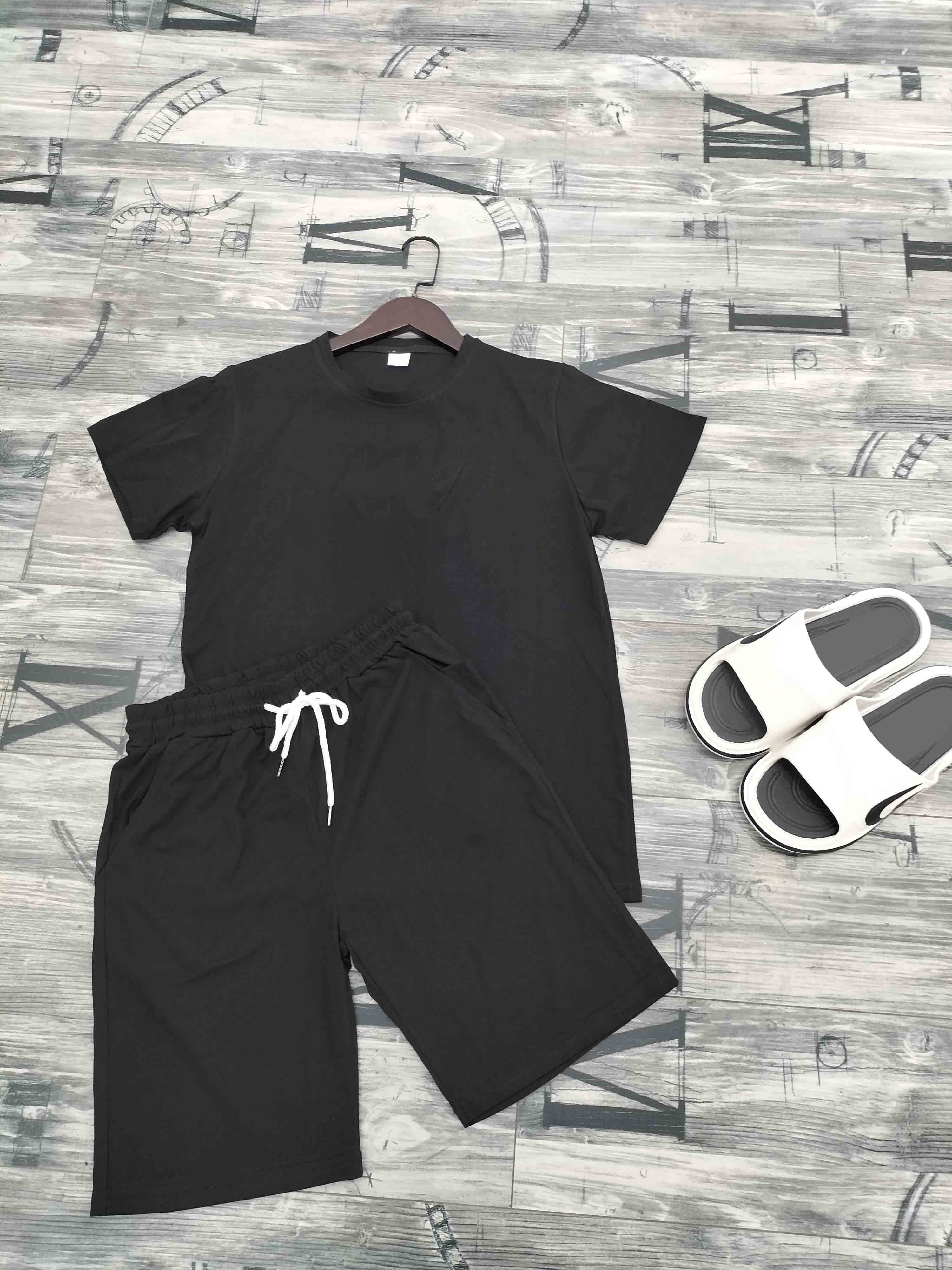 Men's Casual Short Sleeve T-Shirt and Shorts Set - Comfortable Summer Outfit for Beach, Gym, and Outdoor Activities