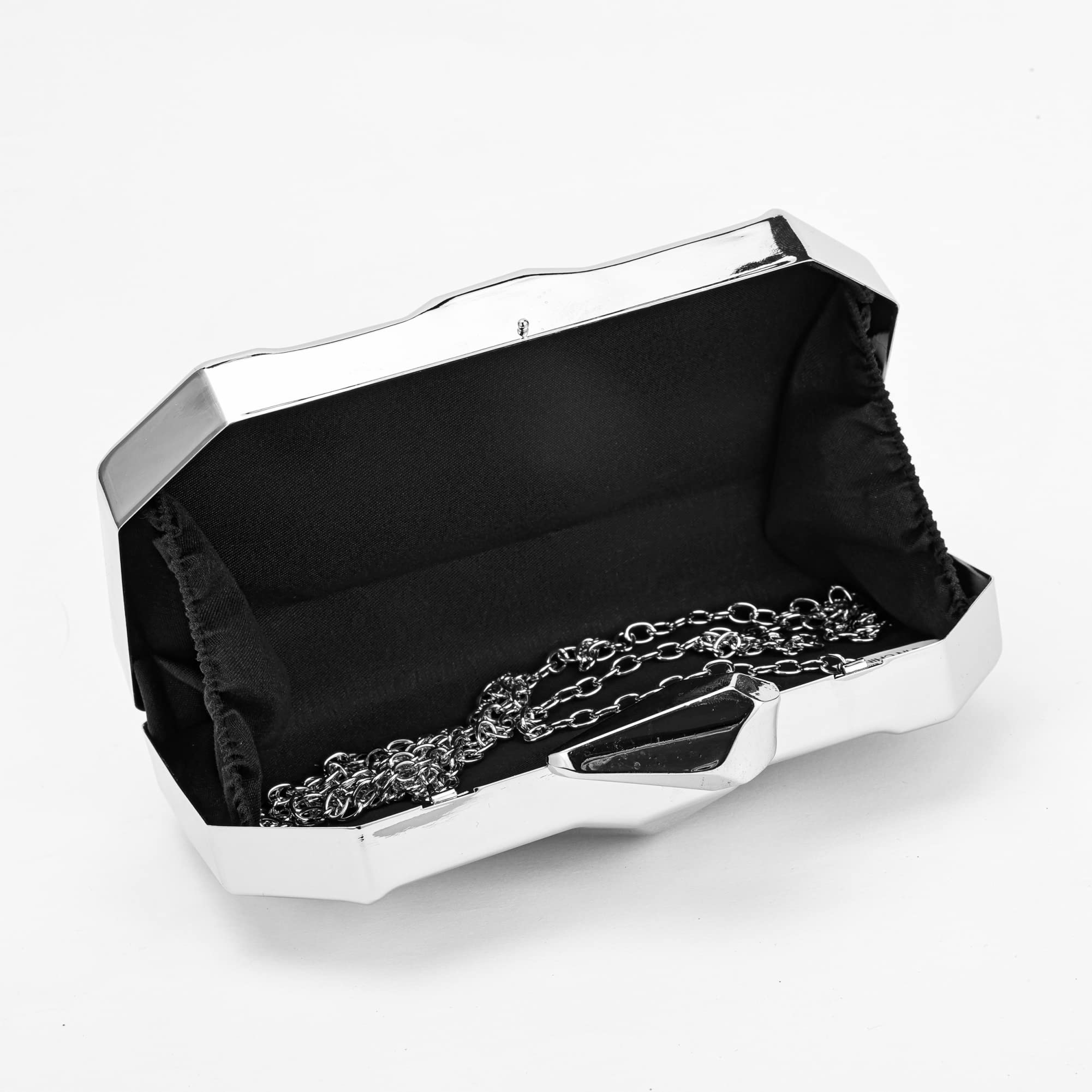 Geometric Crossbody Bag for Women - Party Wedding Clutch with Chain