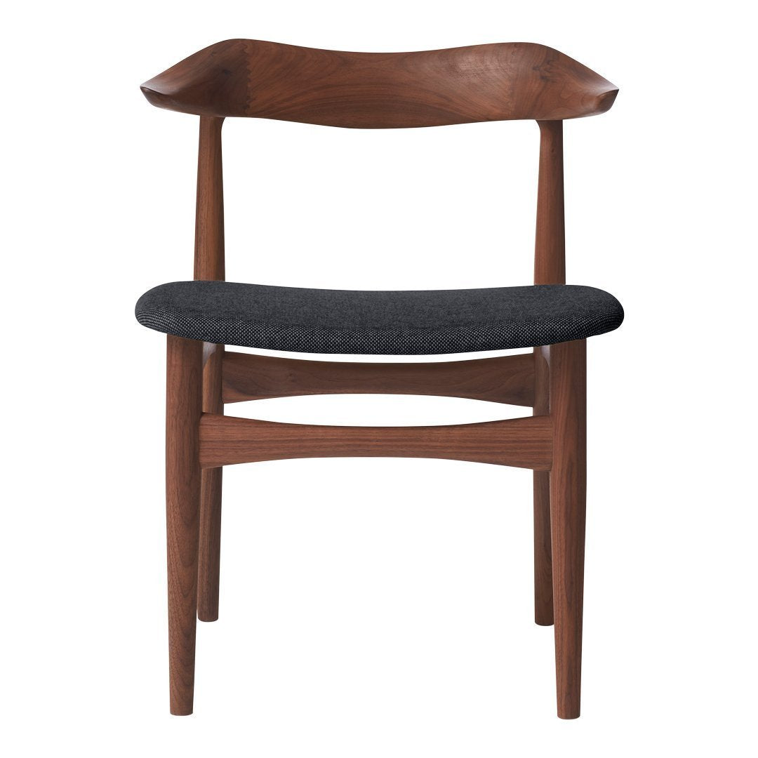 Knud Farch Cow Horn Chair Seat - Upholstered Warm Nordic Style for Living Room, Bedroom & Office Decor