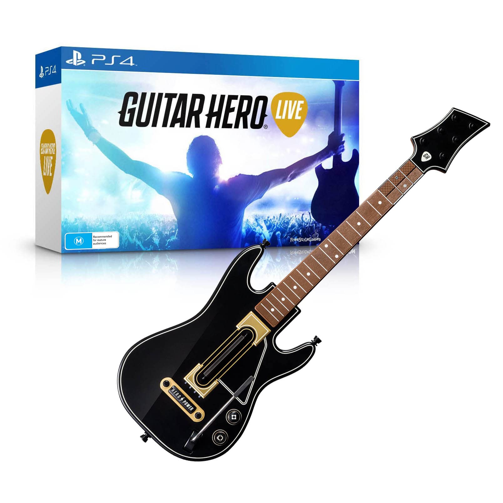 Guitar Hero Live with Guitar Controller Bundle for PlayStation 4 - Rock Band Video Game for PS4 | Perfect for Parties, Game Nights & Music Lovers