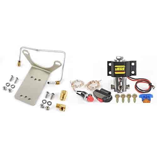 JEGS Stage Control II Valve Kit with Mounting Hardware - Compatible with GM OEM-Style Master Cylinders | USA-Made Stainless Steel 4-Port Valve, Switch & Indicator Light | Perfect for Performance Brake Systems & Racing Applications