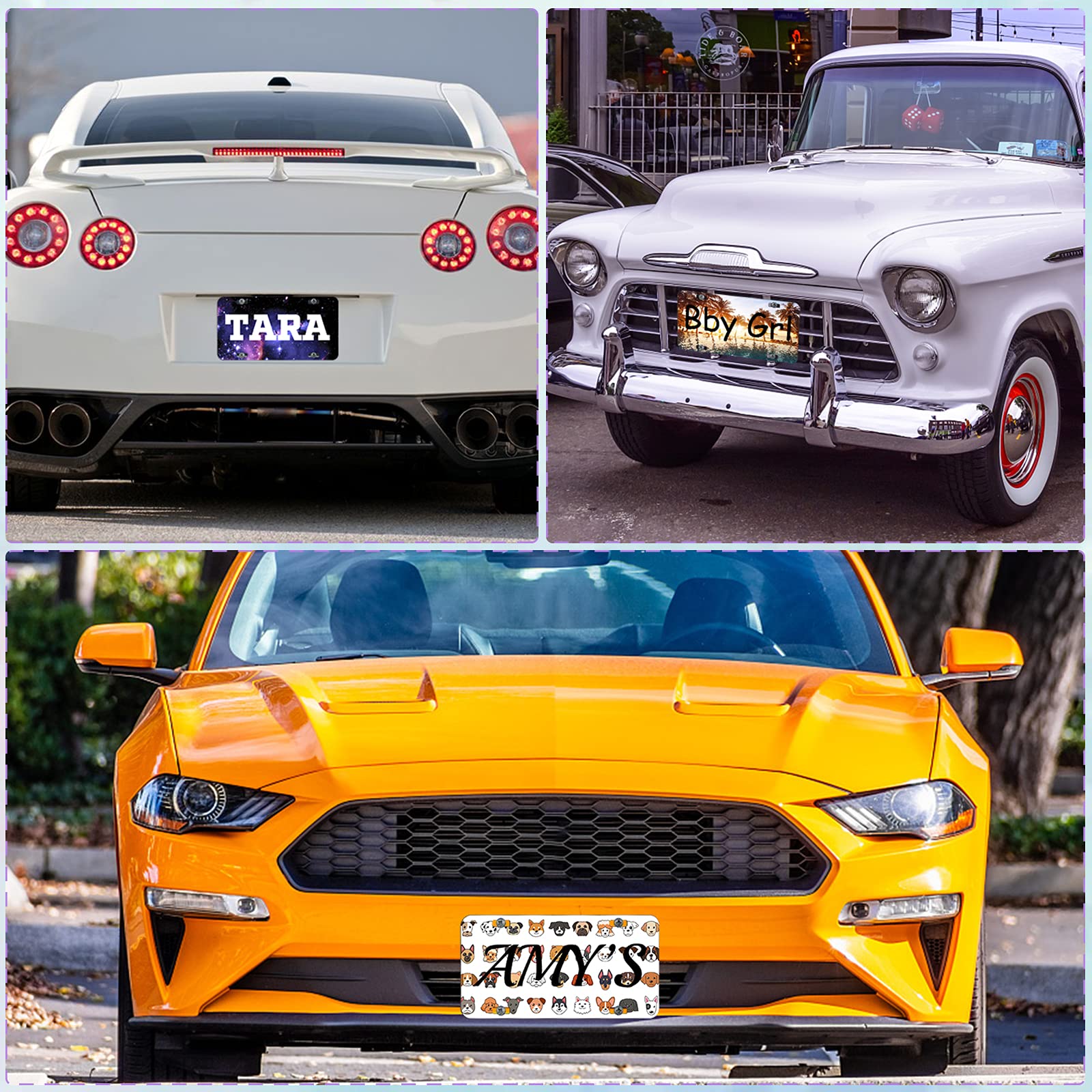 Custom 6x12 Inch Personalized Aluminum License Plate for Car Front - Engraved Name & Text - Perfect for Gifts, Car Shows & Unique Vehicle Decoration