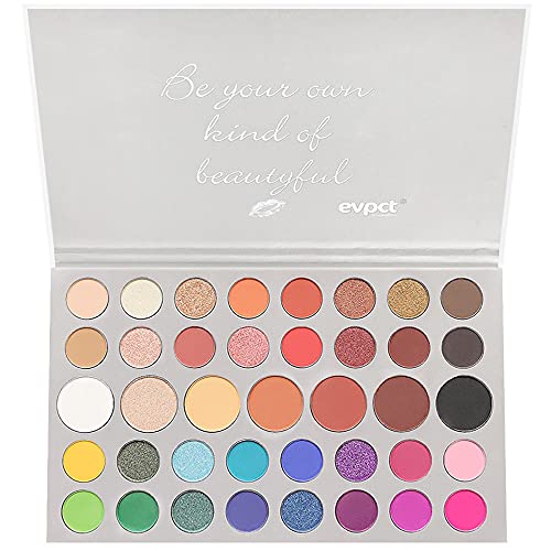 39 Colors Rainbow Matte & Shimmer Eyeshadow Palette - Highly Pigmented, Long Lasting & Waterproof Makeup Palette for Bright Colorful Looks | Perfect for Party, Halloween, Cosplay & Professional Makeup Artists