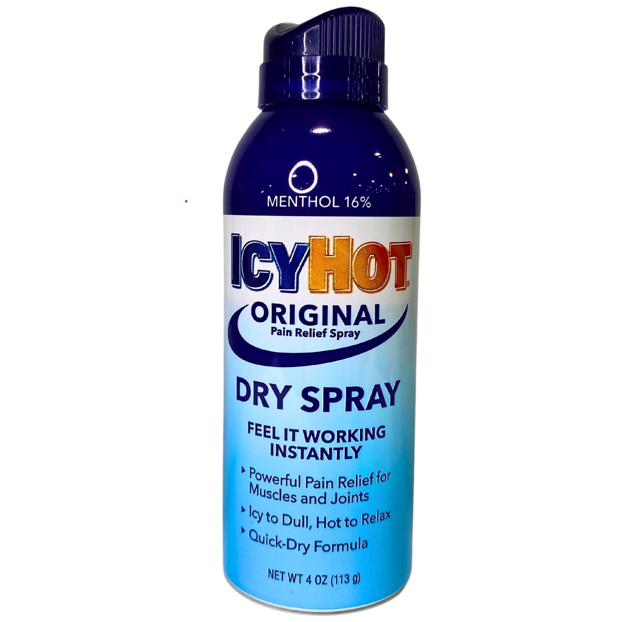 Icy Hot Original Pain Relief Spray - Fast-Acting Dry Spray for Instant Muscle & Joint Pain Relief - 4 oz (Pack of 30) - Perfect for Athletes, Gym Recovery & Post-Workout Soreness