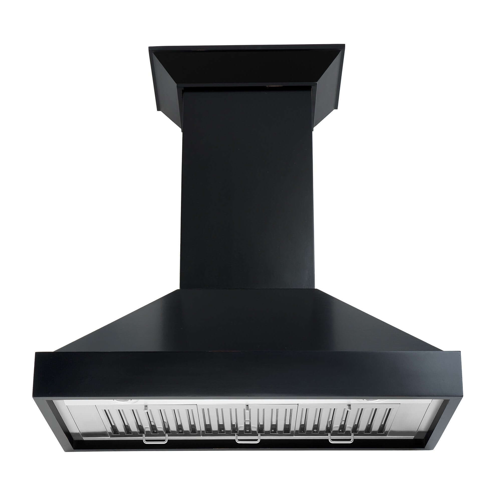 ZLINE KBCC Black Convertible Vent Wooden Wall Mount Range Hood - Professional Kitchen Ventilation for Home Cooking & Grilling