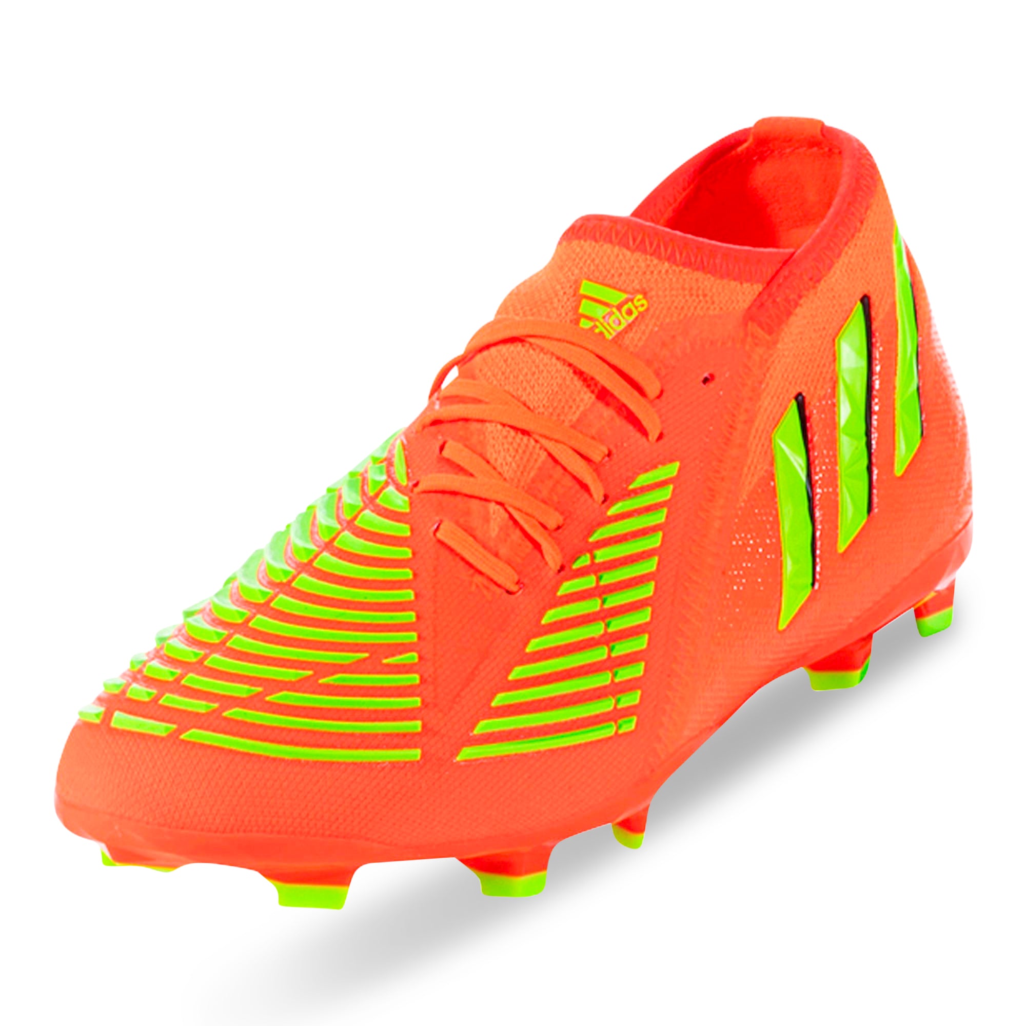Adidas Jr. Predator Edge.1 FG Soccer Cleats for Kids - Solar Red/Solar Green Football Shoes | Youth Soccer Cleats for Artificial Grass Fields & Outdoor Matches