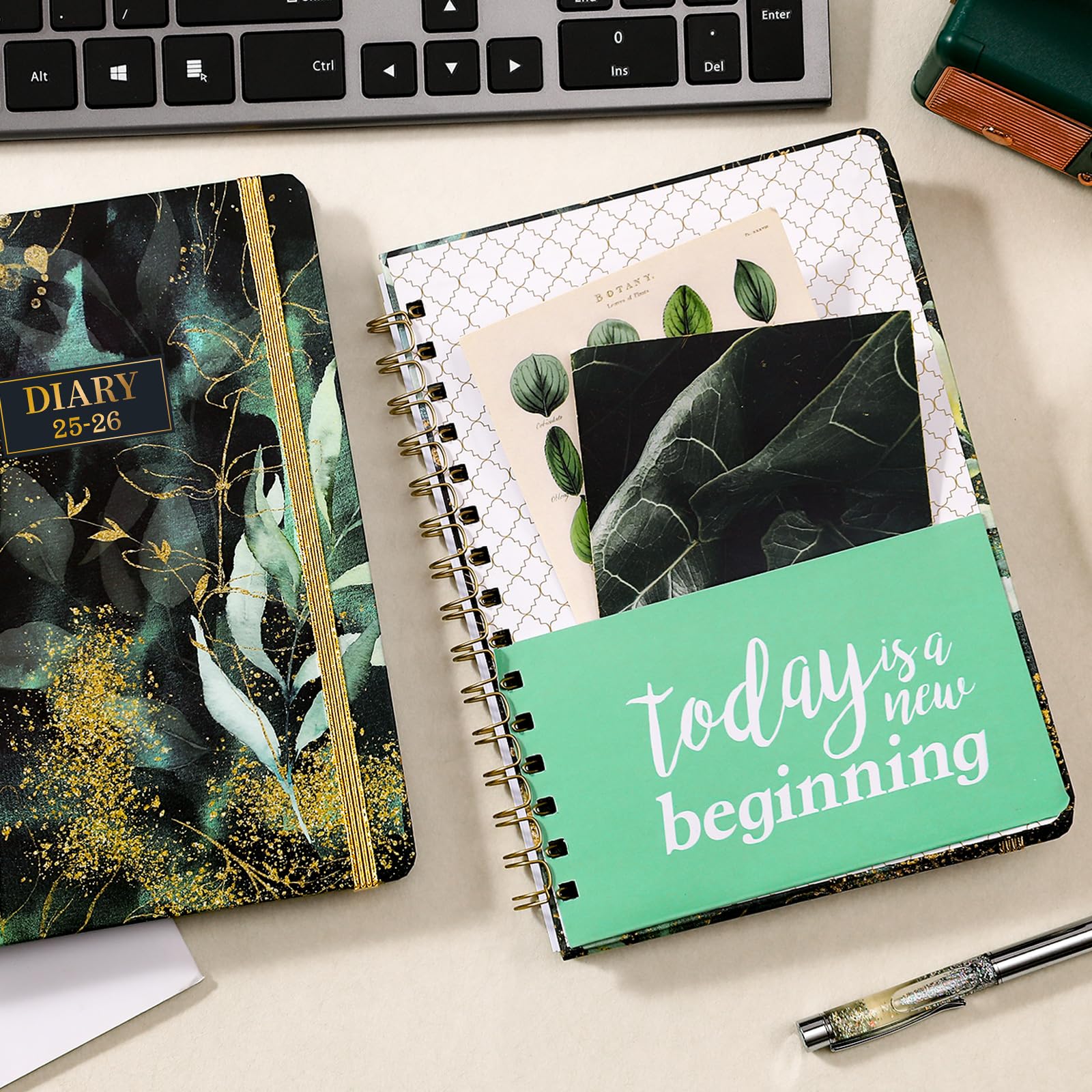 2025-2026 Academic Planner - Weekly View from August 2025 to July 2026 with Twin-Wire Binding, Hardcover & Elastic Closure | 8.5