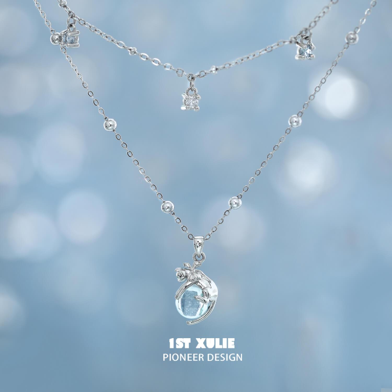18K Gold Plated Lucky Cat Crystal Pendant Necklace - Elegant Choker for Women, Perfect for Gifts, Parties & Everyday Wear