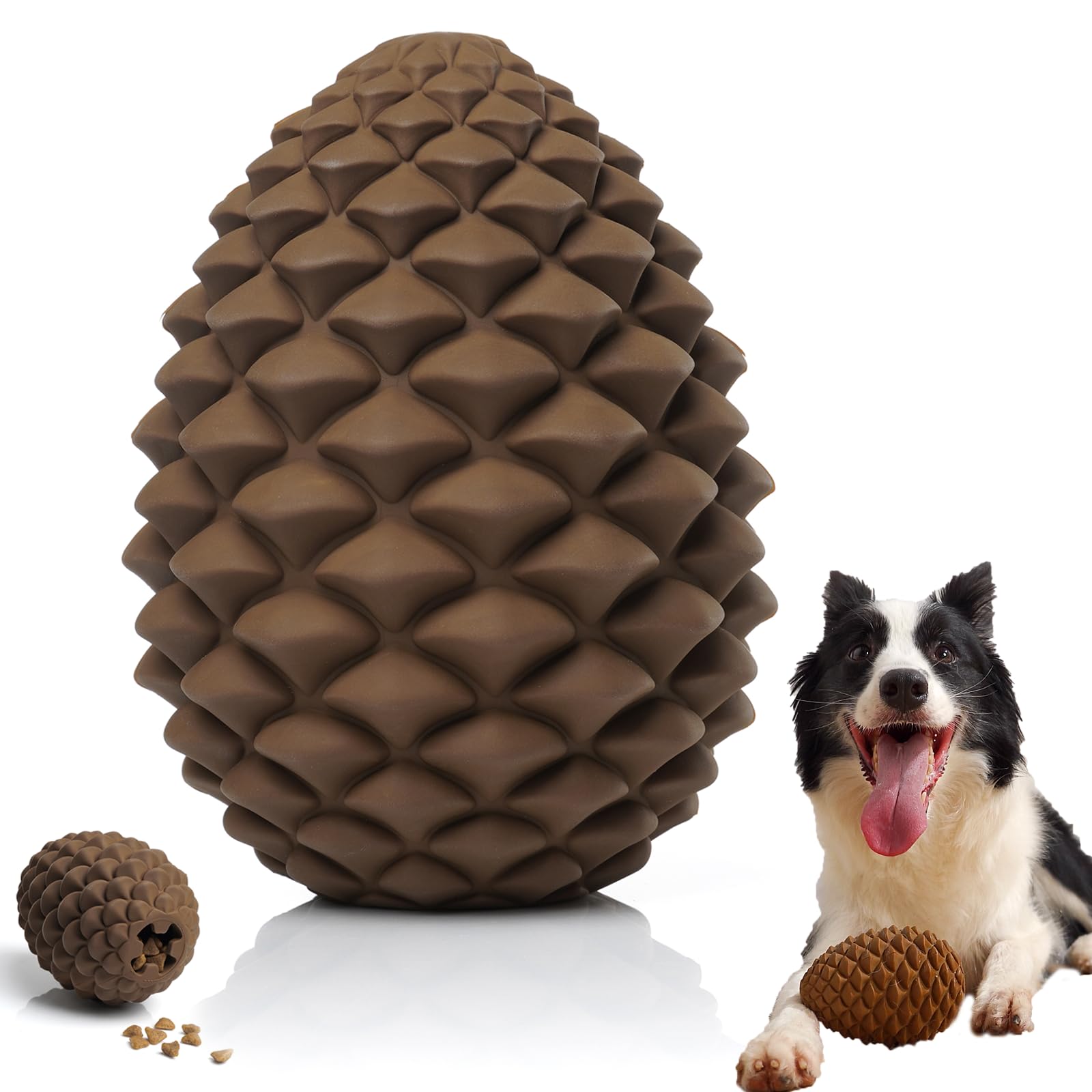 **Natural Pine Cone Dog Chew Toys - Interactive Puzzle & Treat Dispensing Toy for Medium & Large Dogs - Long-Lasting Chewing Fun for Busy Pets - Perfect for Indoor Play, Training & Anxiety Relief**