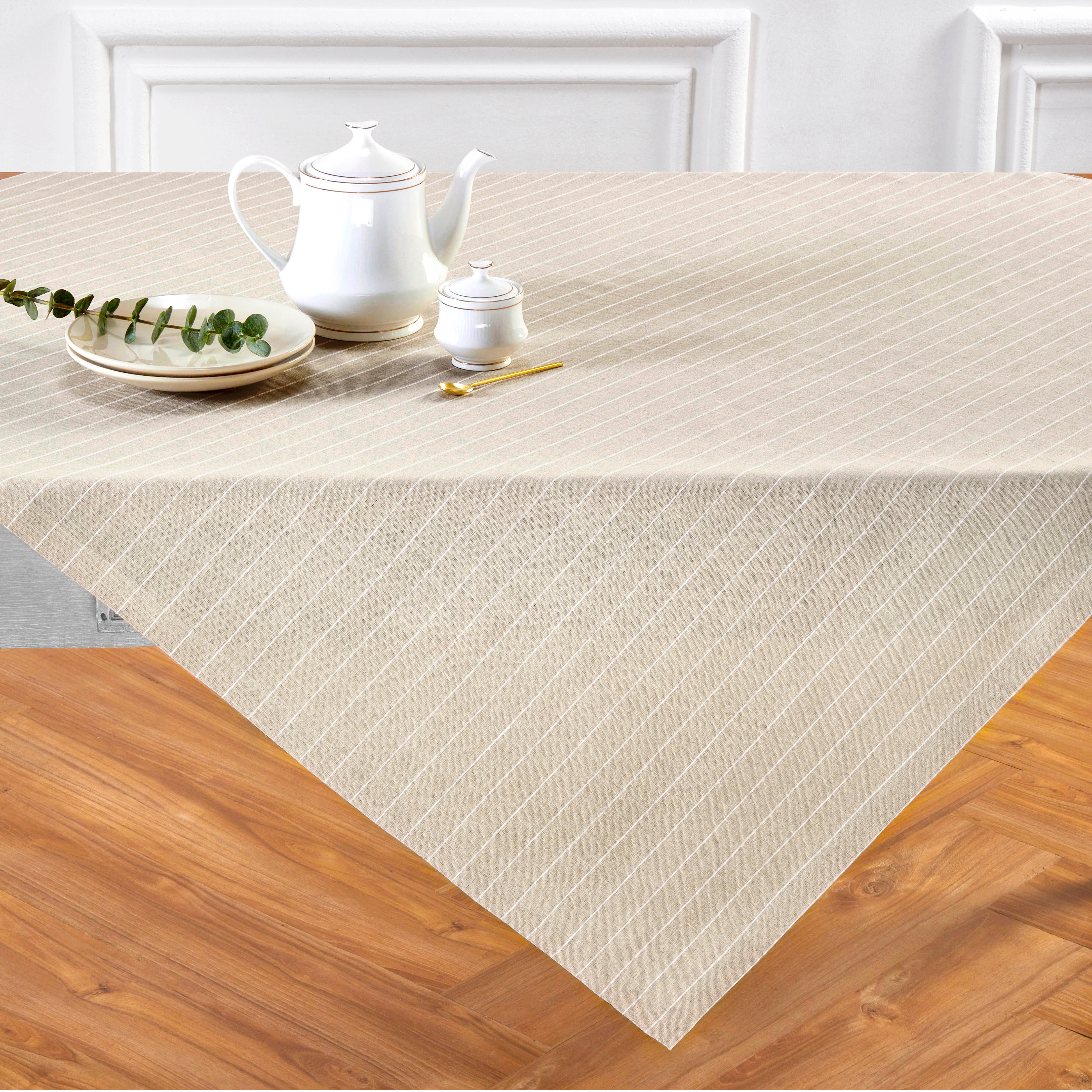 Stylish Pinstripe Table Throw - Elegant Dining & Home Decor for Parties, Weddings & Everyday Use