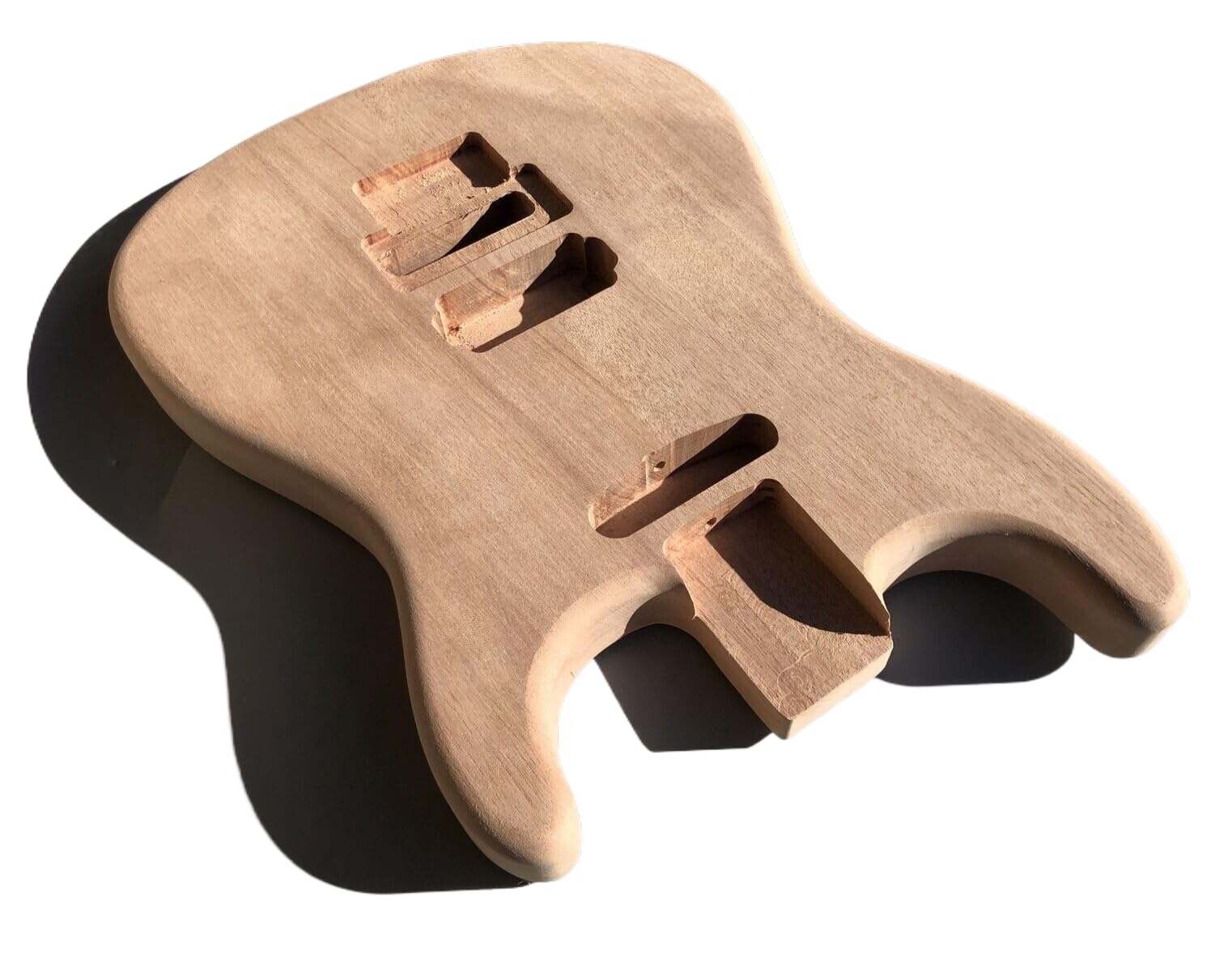 Unfinished Mahogany DIY Guitar Body for ST Style with Floyd Rose - Perfect for Custom Electric Guitar Builds and DIY Projects