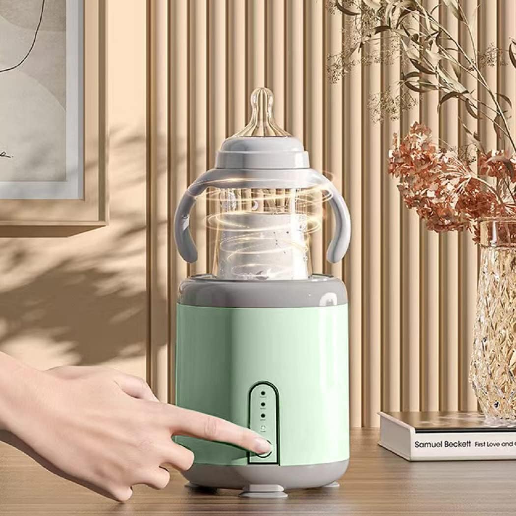 Electric Baby Bottle Shaker - USB Rechargeable Automatic Infant Formula Mixer for Milk & Formula, Anti-Colic Bottle Shaker for Newborns - Perfect for Travel, Home & Outdoor Use (Green)