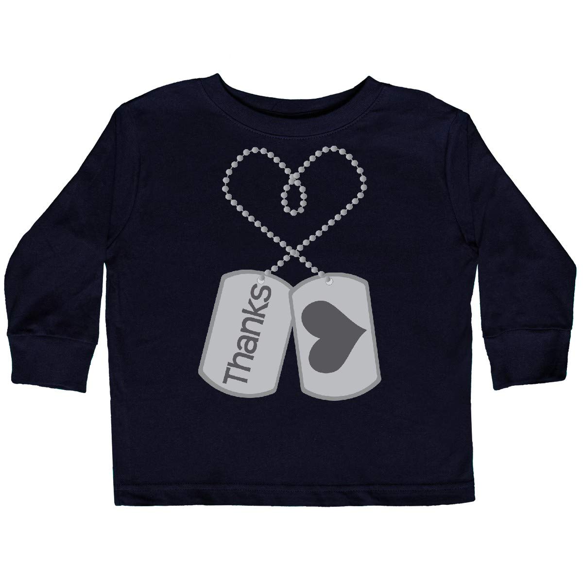 Memorial Day Military Dog Tags Toddler Long Sleeve T-Shirt - Patriotic Kids Apparel for Holidays & Family Gatherings