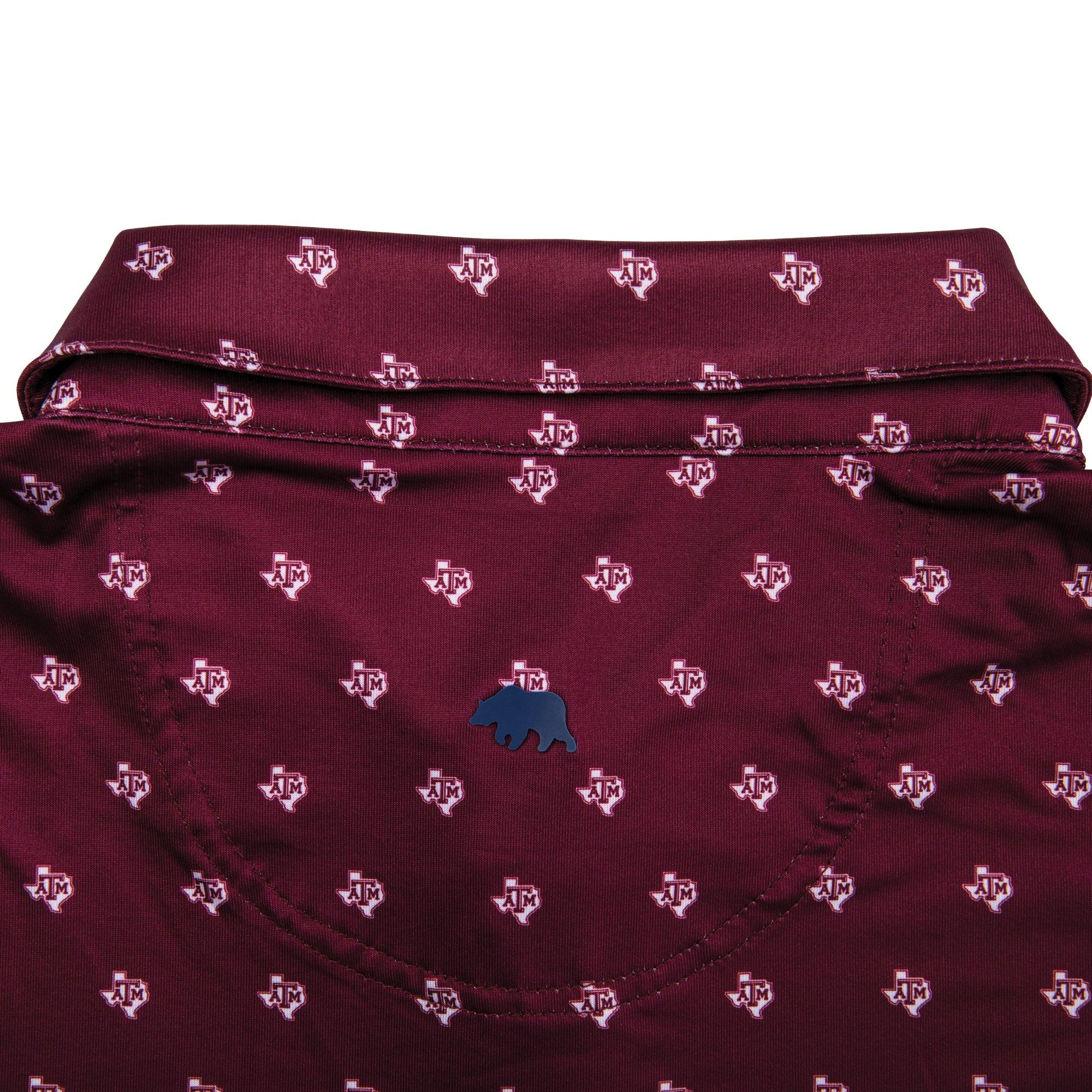 Texas A&M Aggies Embroidered Performance Polo Shirt - Moisture Wicking, Breathable & Quick Dry for Men - Perfect for Sports, Golf & Casual Wear