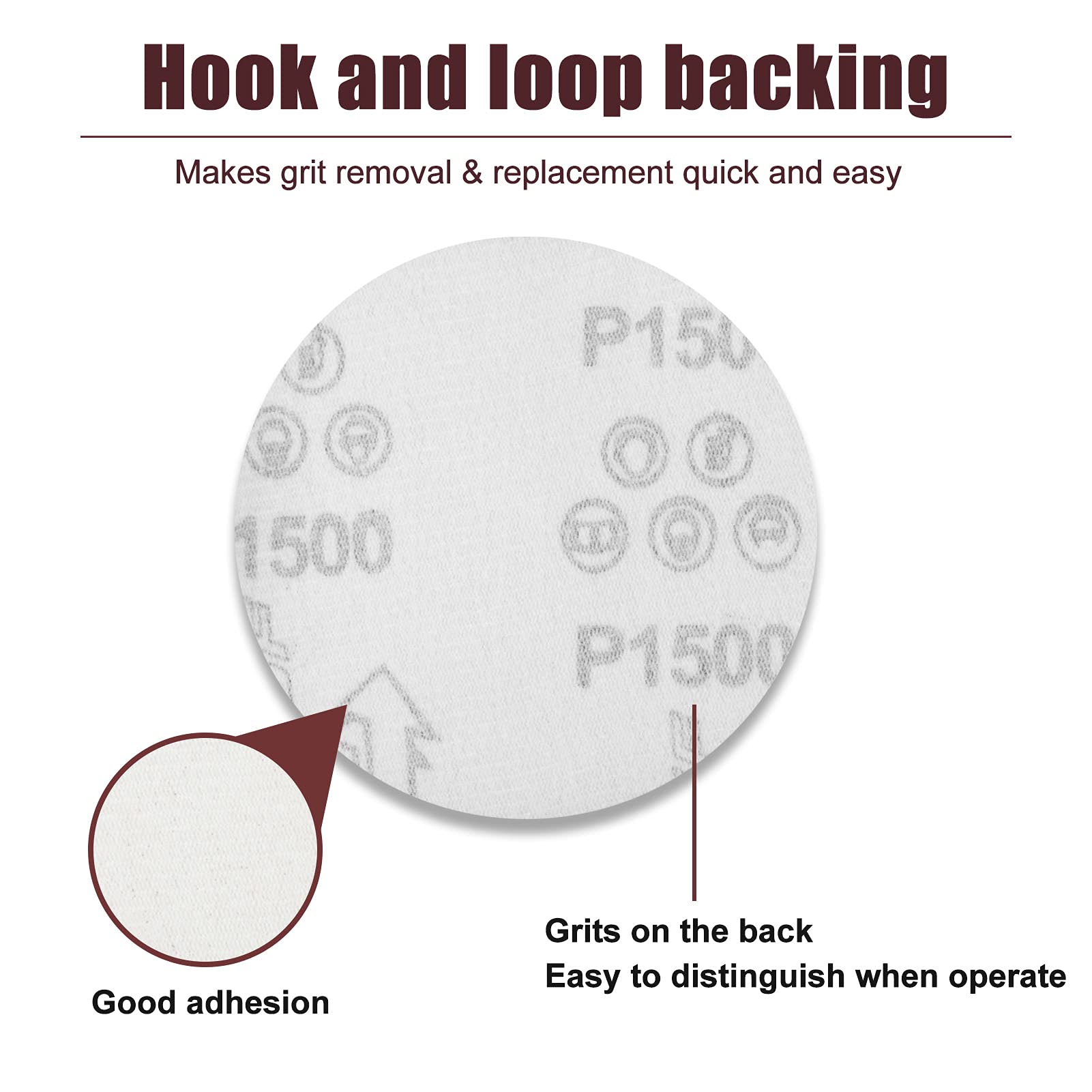 SPEEDWOX 50-Pack 4 Inch 1500 Grit Hook & Loop Sanding Discs for Drill, Grinder & Rotary Tools - No Hole - Perfect for Woodworking, Metal Polishing & DIY Projects