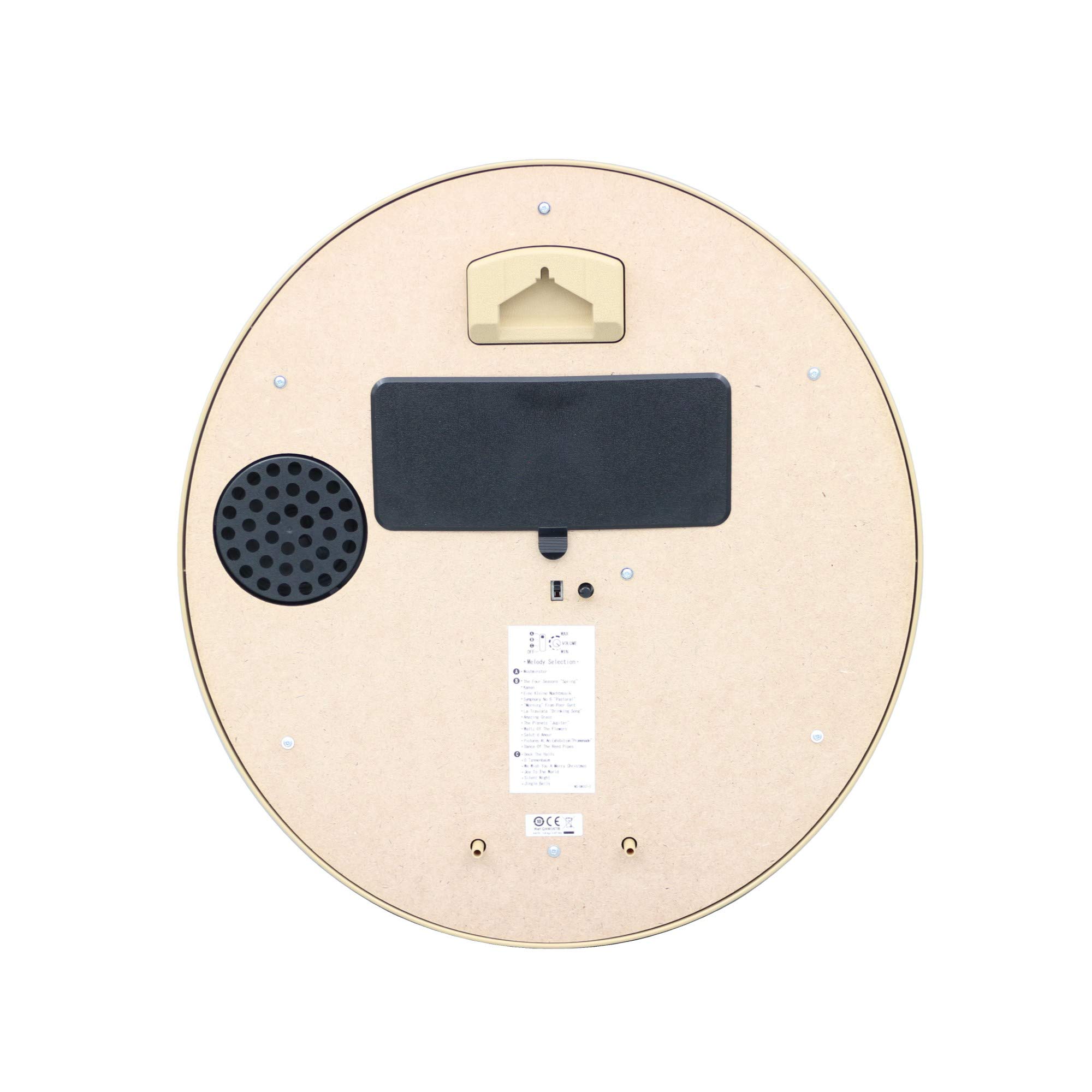 Seiko Melodies in Motion Wall Clock - Warm Summer Night Design | Battery Operated Musical Clock for Living Room, Bedroom & Office Decor