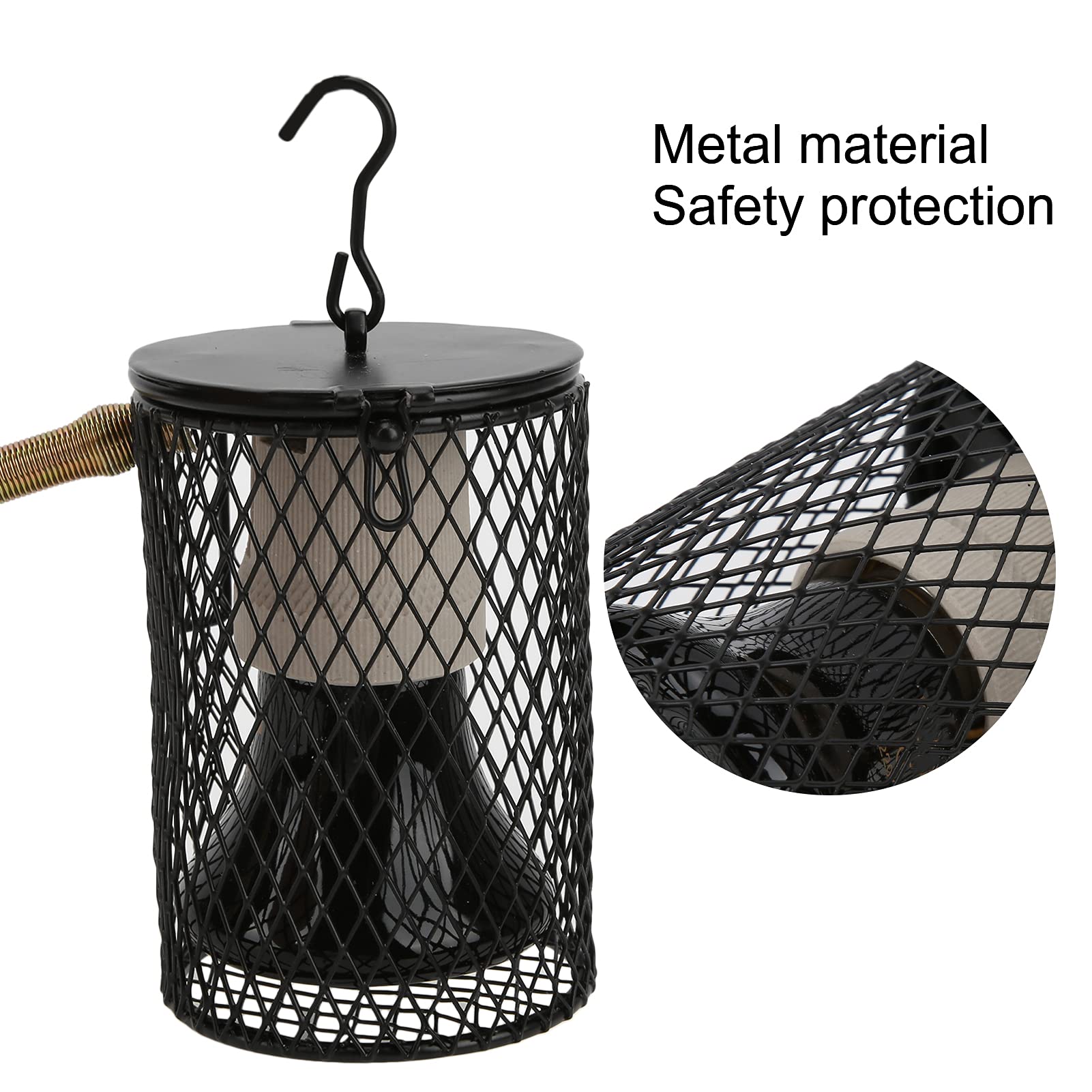 Pssopp 100W Ceramic Heat Lamp for Reptiles - Black Ceramic Heat Emitter Bulb for Turtles, Lizards, Snakes & Terrariums - Ideal for Nighttime Heating & Pet Habitat Temperature Control