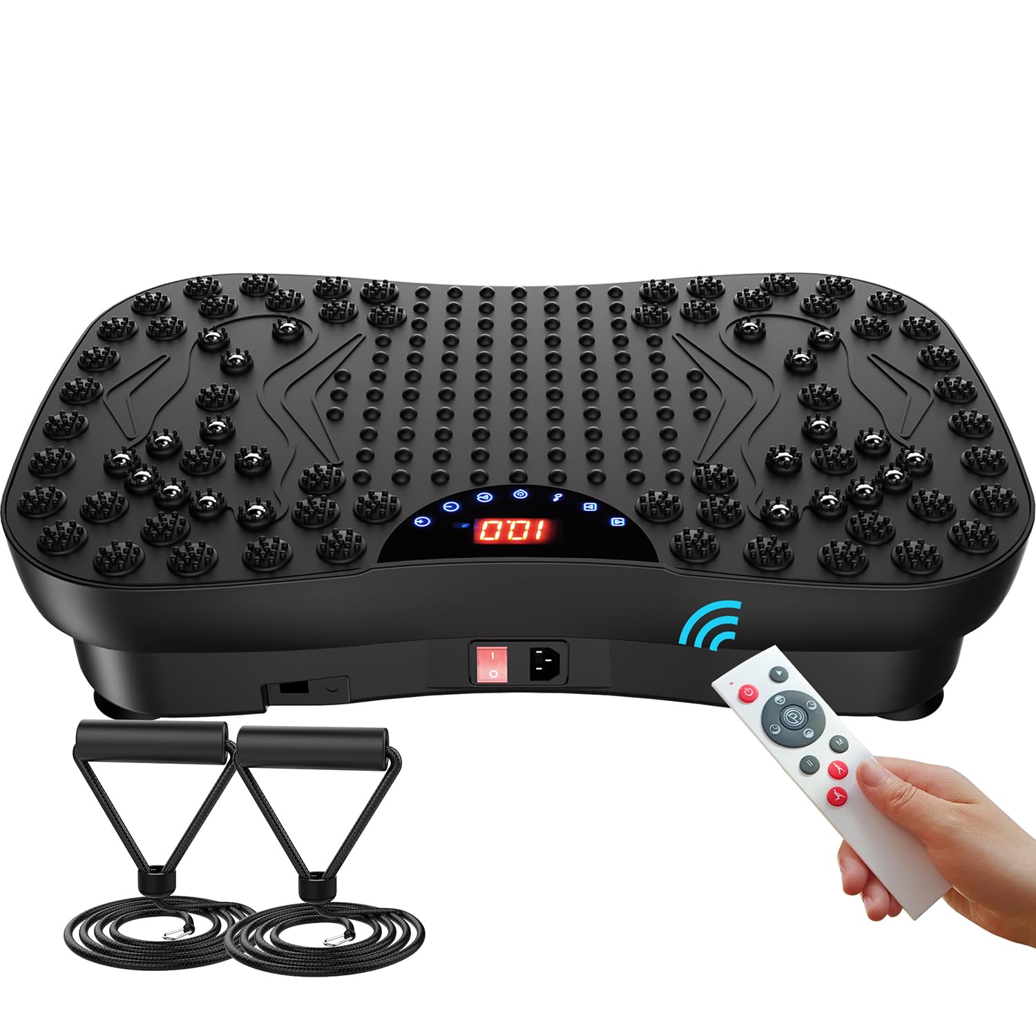 AXV Portable Mini Vibration Plate Exercise Machine for Whole Body Workout - Lymphatic Drainage, Weight Loss, Toning & Shaping - Compact Home Gym Equipment for Fitness & Wellness (Use for Home Workouts, Office Breaks & Recovery)
