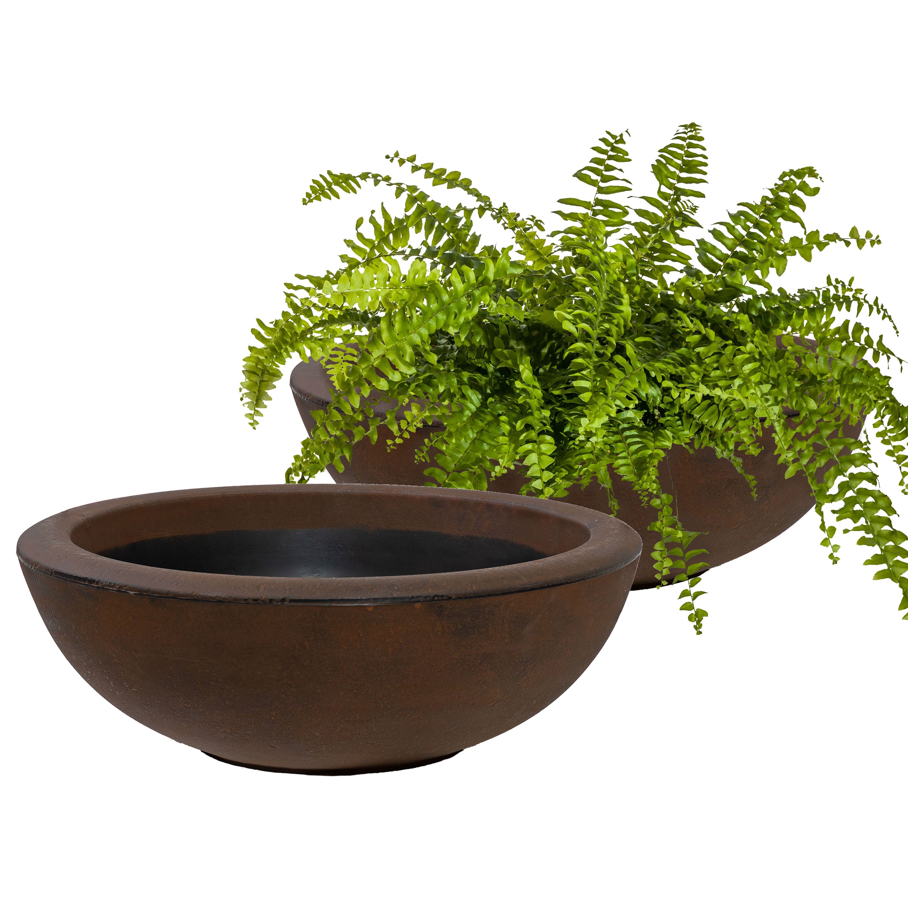 20.75 Inch Sunnydaze Percival Polyresin Outdoor Planter Bowl - Durable Garden Decor for Patio, Porch & Backyard Landscaping