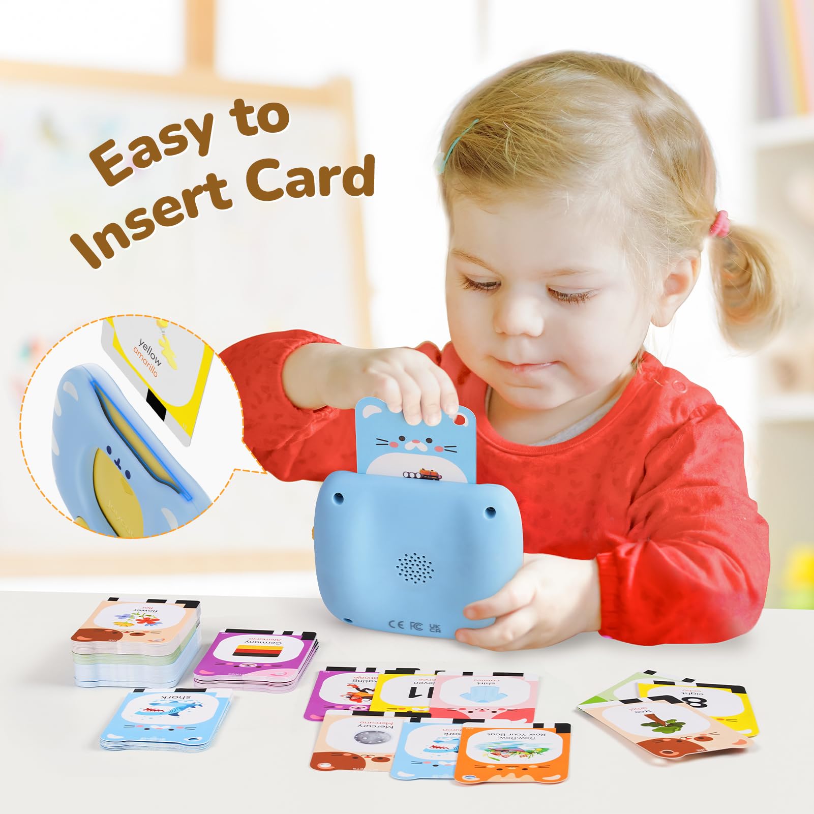 JoyCat Talking Flash Cards for Toddlers 1-5 Years - 224 Sight Words with Clear Pronunciation & Durable Thick Cards - Speech Therapy & Early Learning Educational Toys - Perfect for Home, Preschool & Travel Playtime