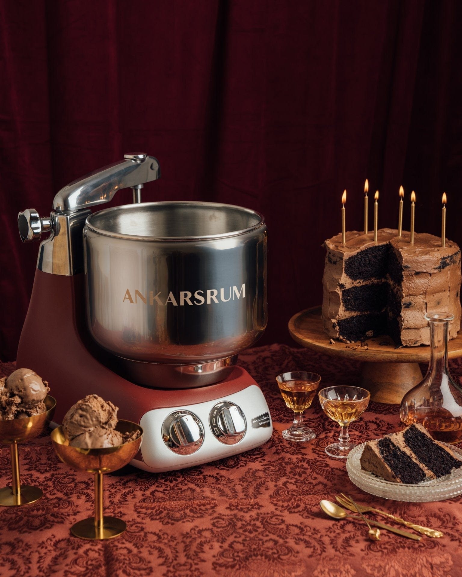 Ankarsrum Premium Stand Mixer 600W - Original Swedish Assistent Mixer Since 1940 - Top Performance Kitchen Appliance for Baking, Dough Kneading & Food Prep - Available in Multiple Colors