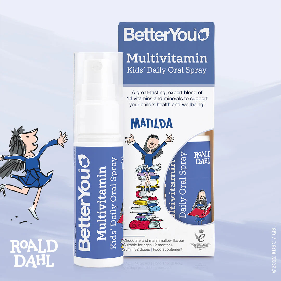 BetterYou MultiVitamin Junior Oral Spray 25ml - Kids Daily Immune Support & Nutrient Boost - Easy Vitamin Supplement for Picky Eaters, Travel & Active Lifestyles