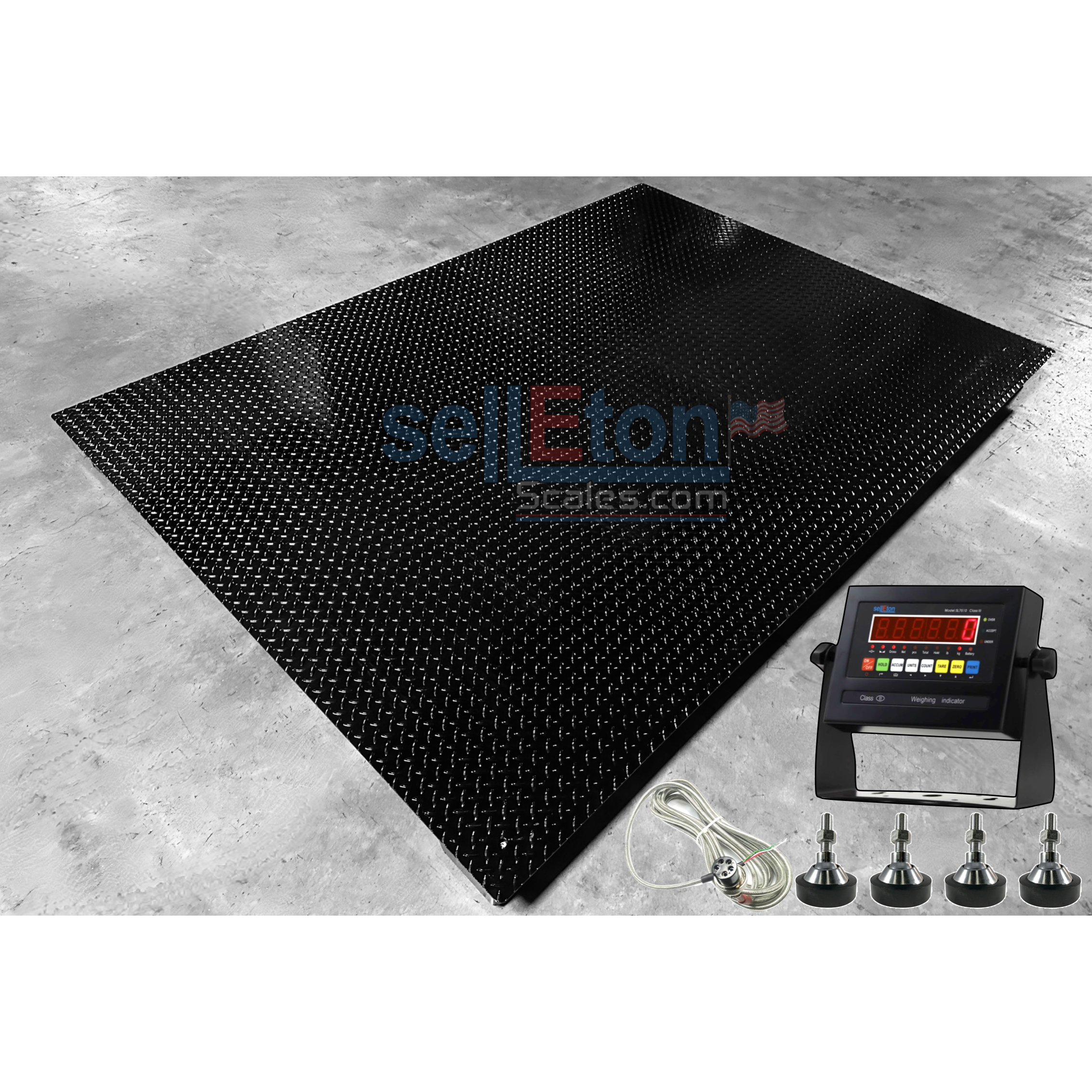 SellEton SL 700 5x7 (60x84) Heavy Duty Floor Scale for Livestock, Farming, and Industrial Weighing - Accurate Commercial Platform Scale for Warehouses, Shipping, and Agriculture