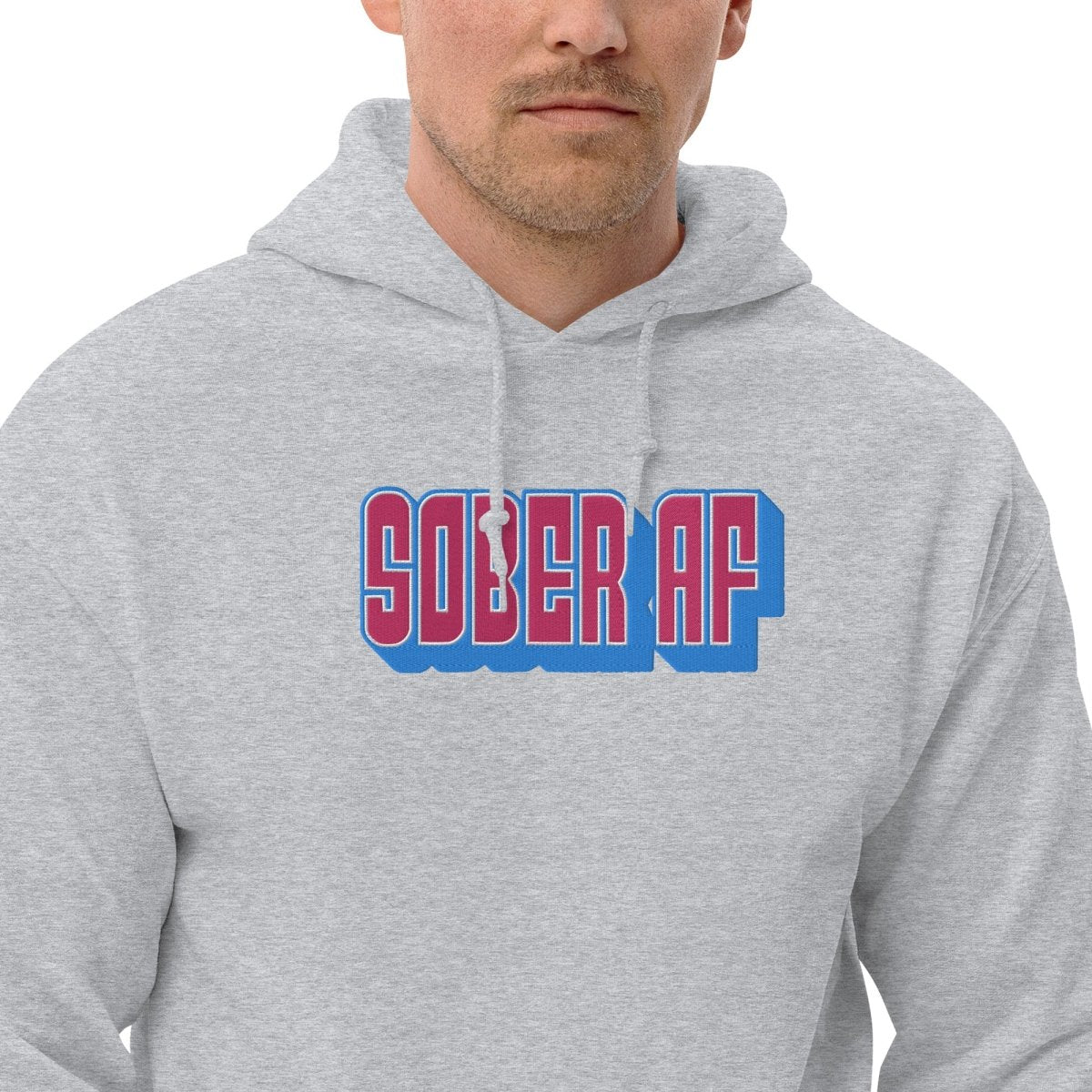 Sober AF Embroidered Premium Unisex Hoodie - Comfortable Pullover Sweatshirt for Men & Women | Perfect for Casual Wear, Street Style & Everyday Outfits