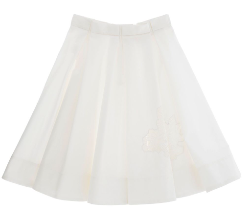 ELISABETTA FRANCI EMB Poplin Skirt - Women's Plus Size 10-12 | Elegant A-Line Skirt for Office, Party & Casual Wear