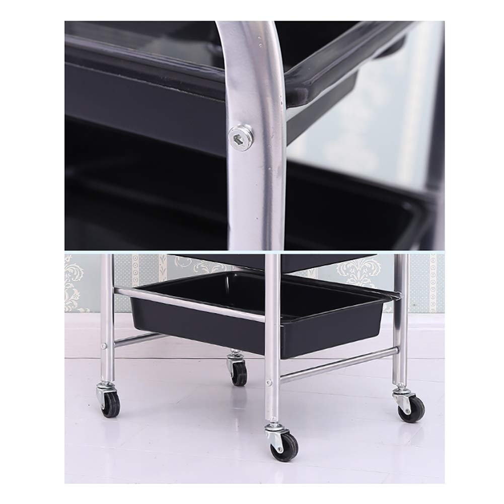 MERTNK 4-Drawer Rolling Trolley for Kitchen, Salon & Spa Storage - Silver