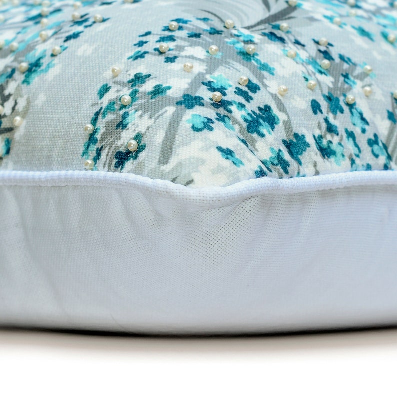 Bella Vita Blue Cotton Throw Pillow Cover - Soft Decorative Cushion Case for Sofa, Bed, Chair - Home Decor & Living Room Accessories