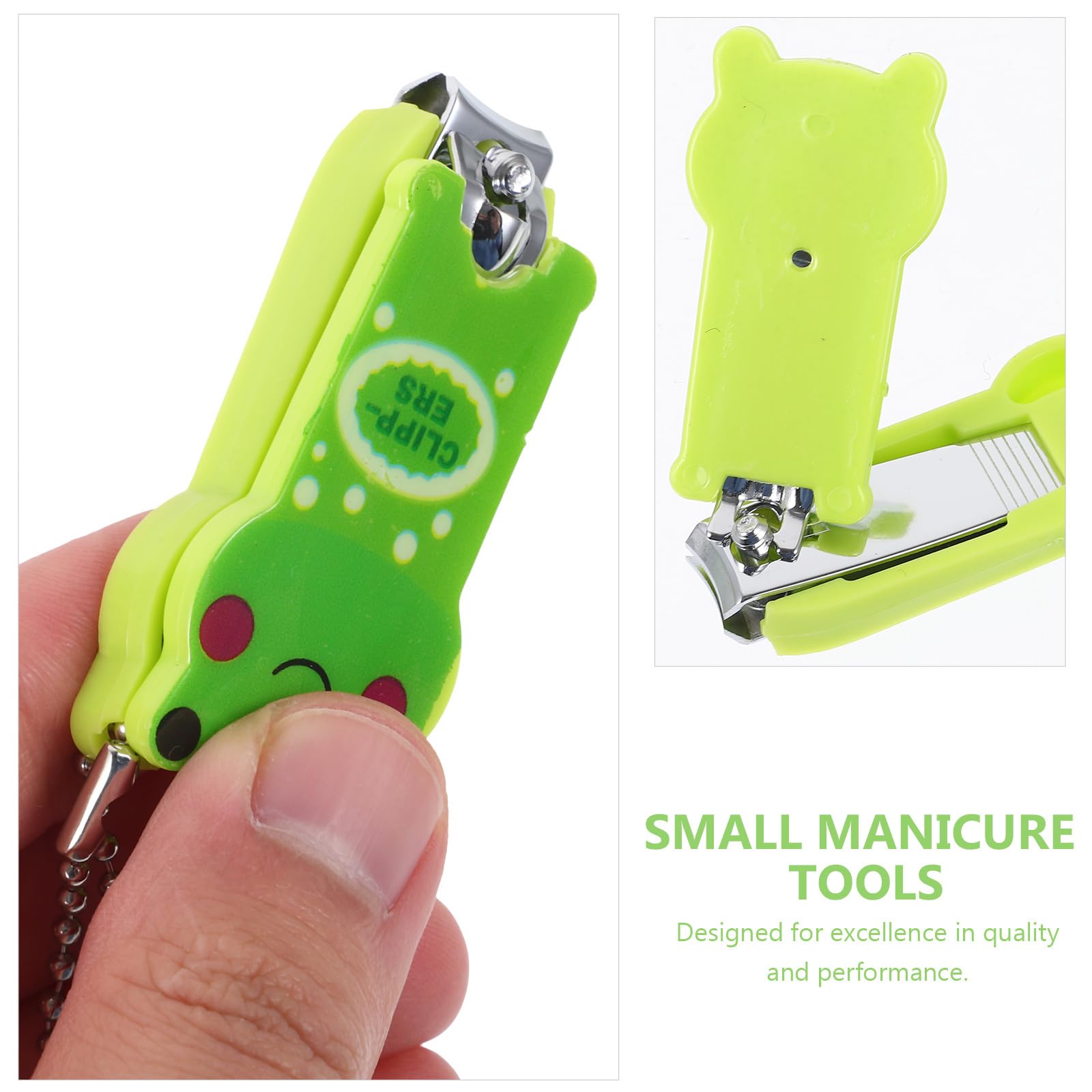 FRCOLOR Small Manicure Tools - Cute Cartoon Animal Nail Clippers & Scissors Set for Precise Nail Trimming | Portable Nail Care Kit for Travel, Home, and Salon Use