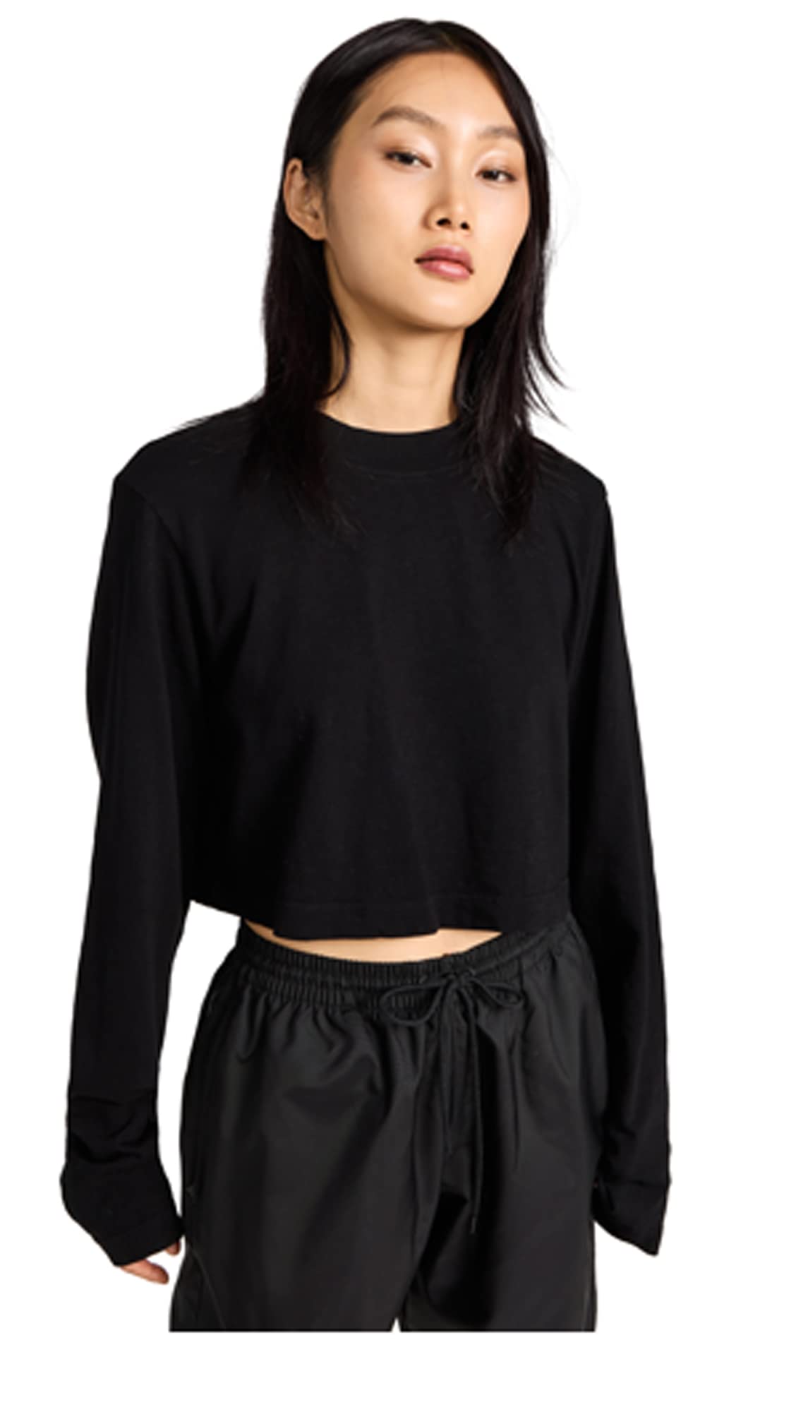 Women's Tokyo Crop Long Sleeve T-Shirt - Stylish Casual Top for Streetwear & Everyday Wear