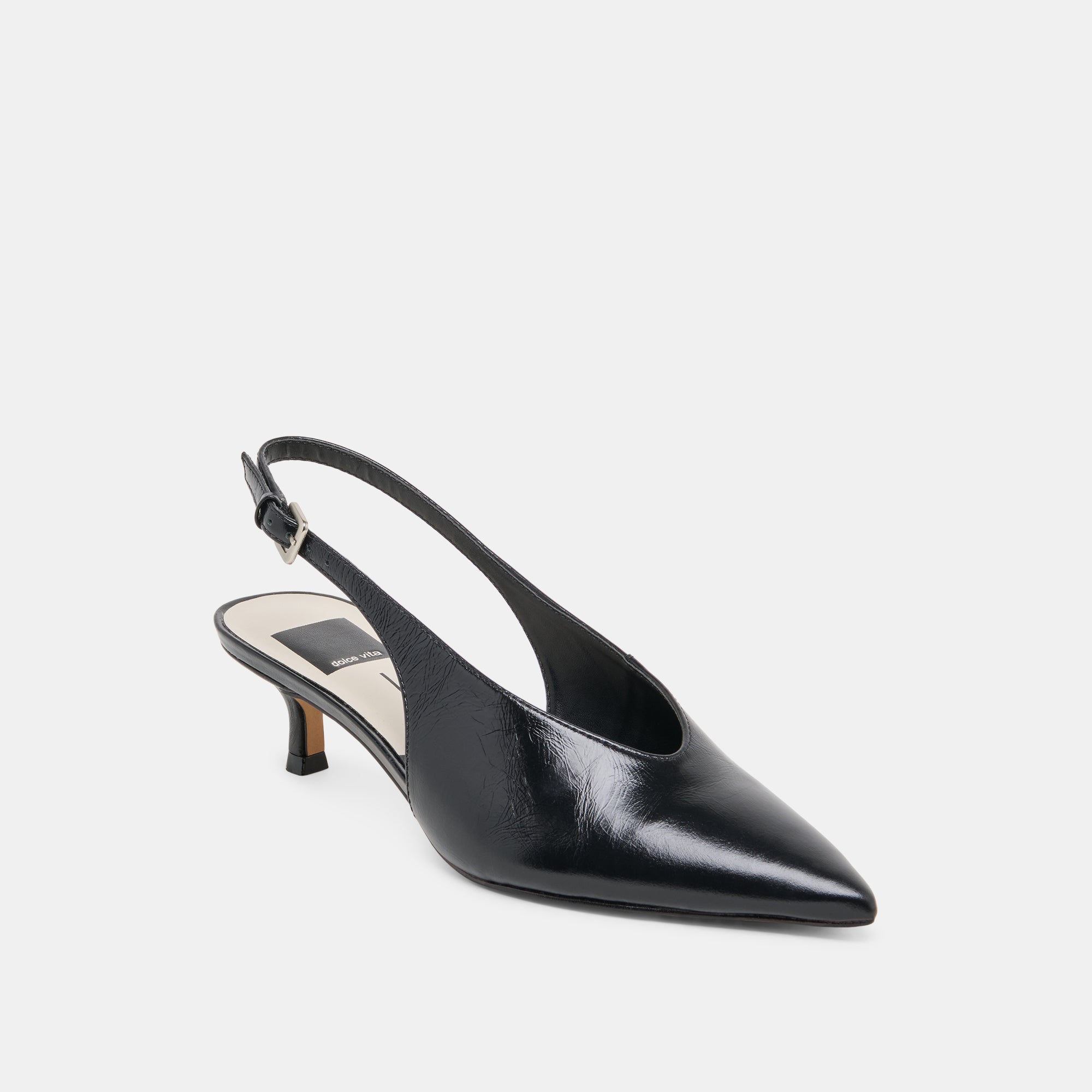 ALENNA Women's High Heels - Midnight Crinkle Patent Leather Pumps for Party, Wedding & Evening Wear - Stylish & Comfortable Dress Shoes