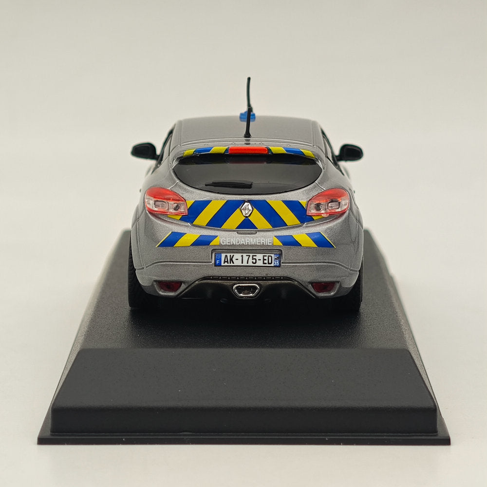 1/43 Scale Norev Renault Megane R.S. 2010 Gendarmerie Police Diecast Model Car - Grey - Collectible Miniature Vehicle for Display & Racing Scenes