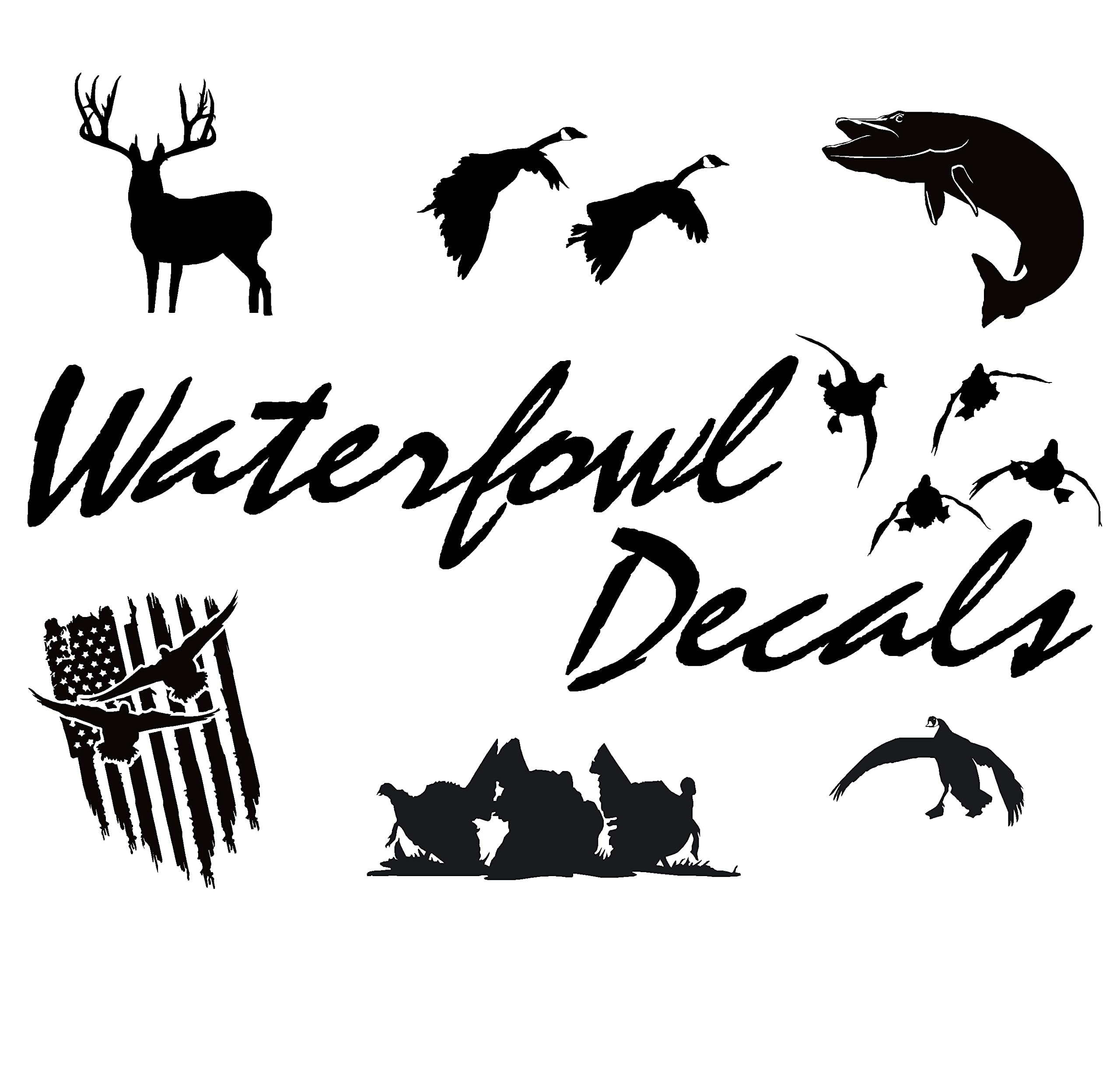 US Veteran Flag Window Decal Sticker - Patriotic Car & Home Decoration for Veterans Day, Memorial Day - Waterproof Vinyl (Small, White) - Perfect for Cars, Trucks, Laptops & Windows