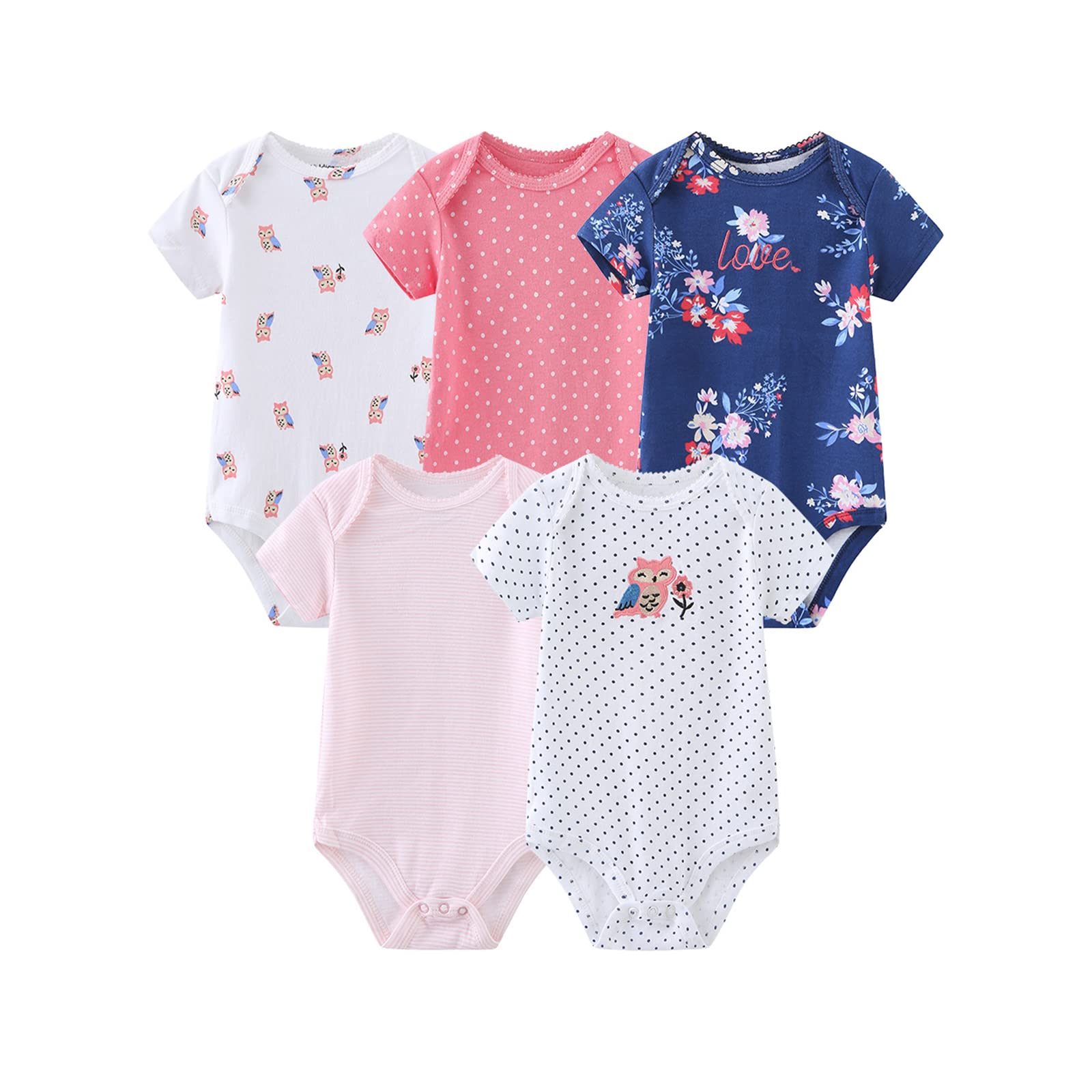 24-Piece Newborn Baby Layette Gift Set - 100% Cotton Bodysuits, Pants & Essentials for Boys & Girls | Perfect for Shower Gifts, Hospital Coming Home Outfits & Daily Baby Wear