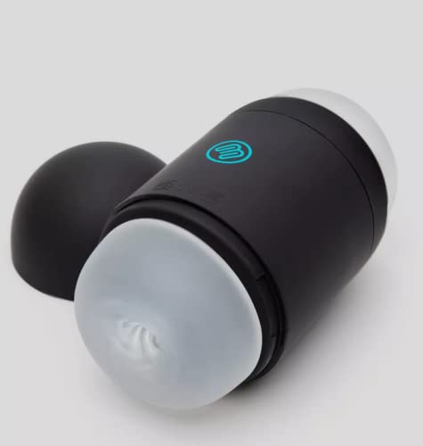 Lovehoney Blowmotion Realistic Male Masturbator - 4 Inch Textured Dual Hole with 7 Vibration Modes & 3 Speeds - Rechargeable Adult Toy for Men - Perfect for Solo Play & Couples Fun