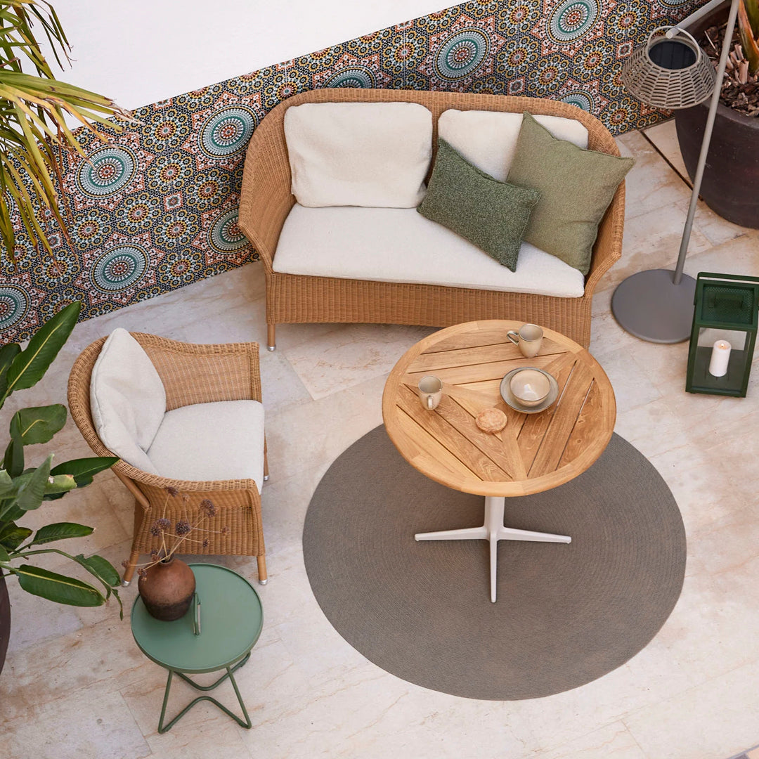 Round Drop Outdoor Cafe Table - Patio, Garden, Restaurant & Bistro Dining Furniture for Outdoor Use