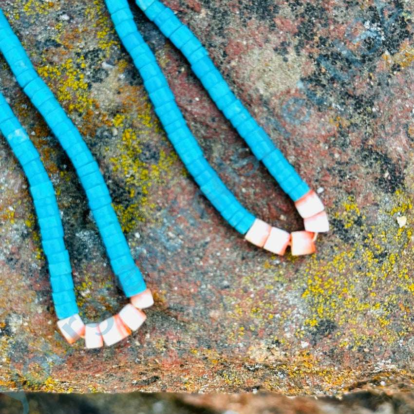 Sterling Silver Turquoise & Alabaster Jacla Beaded Pierced Earrings for Women | Handmade Native American Style Jewelry | Perfect for Boho, Festival & Everyday Wear