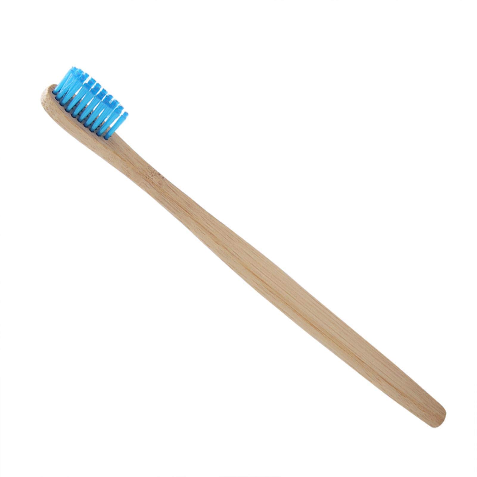 Haofy Bamboo Toothbrush - Eco-Friendly Natural Toothbrush with Soft Bristles for Sensitive Teeth (Blue) | Biodegradable & Sustainable Oral Care for Home, Travel & Zero Waste Lifestyle