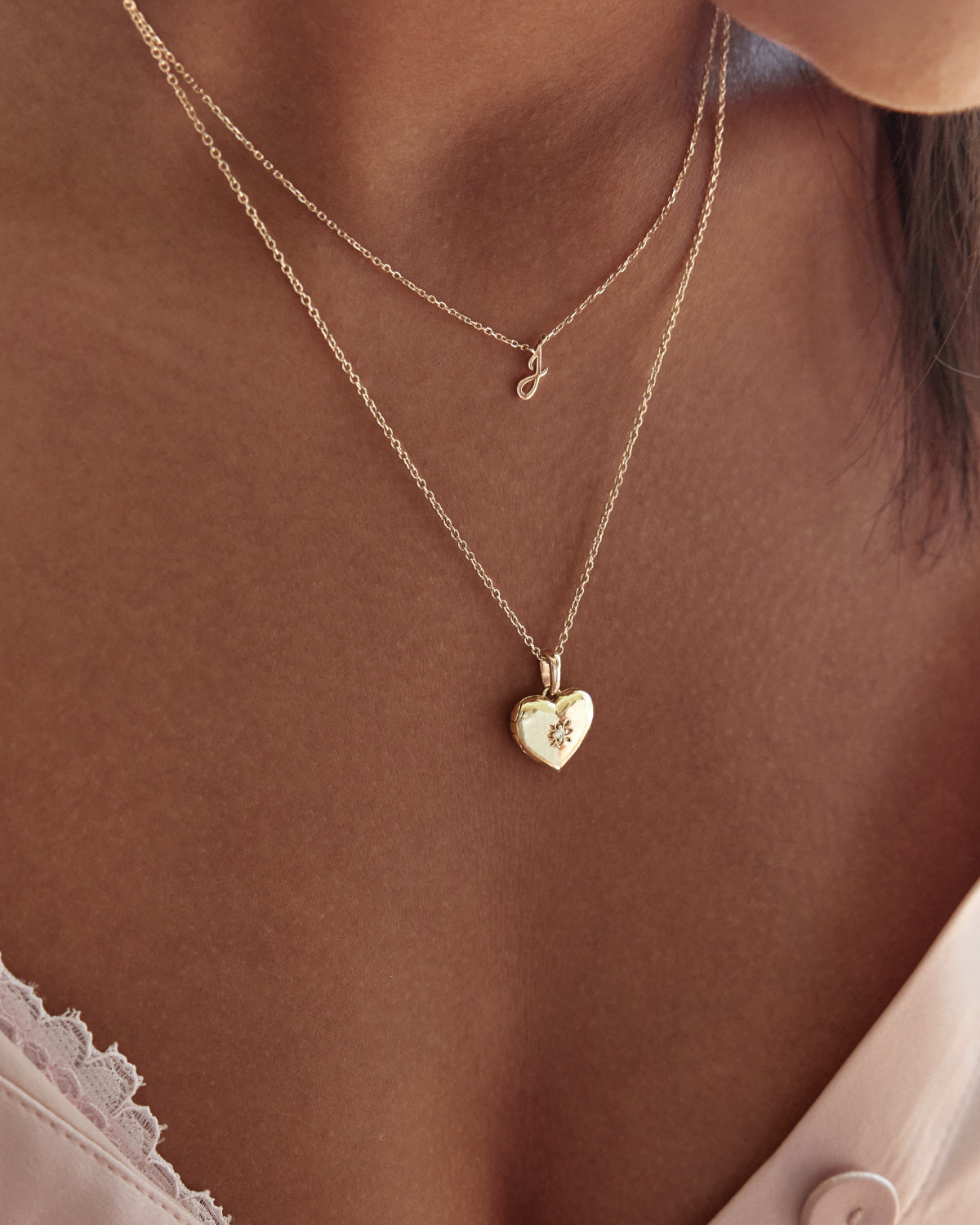 14K Solid Gold Heart Diamond Lotus Locket Pendant Necklace - Elegant Jewelry Gift for Women, Perfect for Valentine's Day, Anniversary & Special Occasions