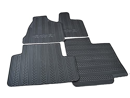 Chrysler Genuine 82210730AB All-Weather Floor Mats - Heavy Duty Rubber Car Mats for Chrysler Vehicles - Perfect for Rain, Snow & Mud Protection