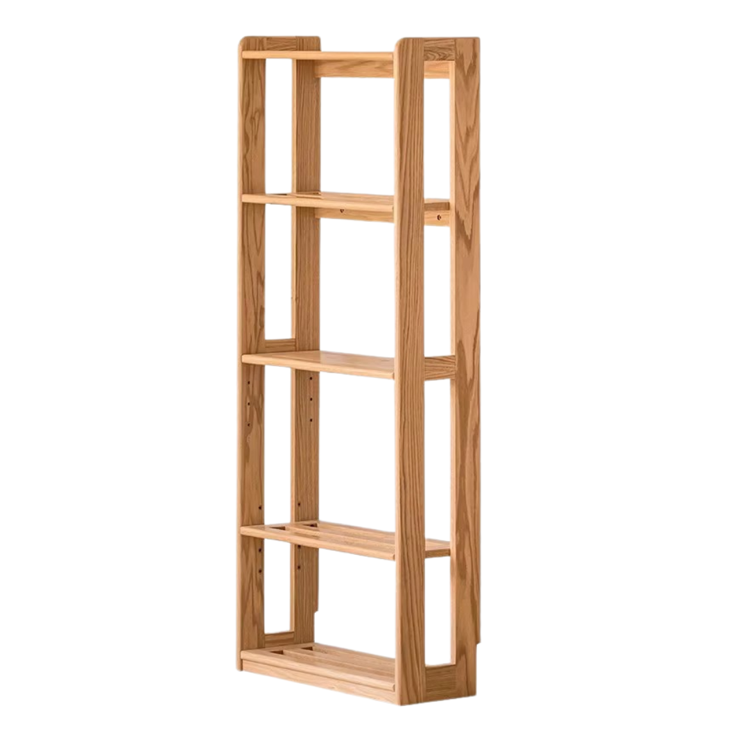 23.6x9.8x59 inch/ 60x25x150.5cm/ Natural Wood color/ Red Oak Adjustable Bookshelf